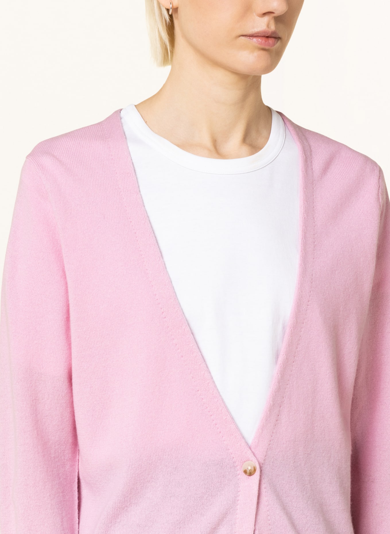 LOULOU STUDIO Cardigan CUPO made of cashmere, Color: PINK (Image 4)