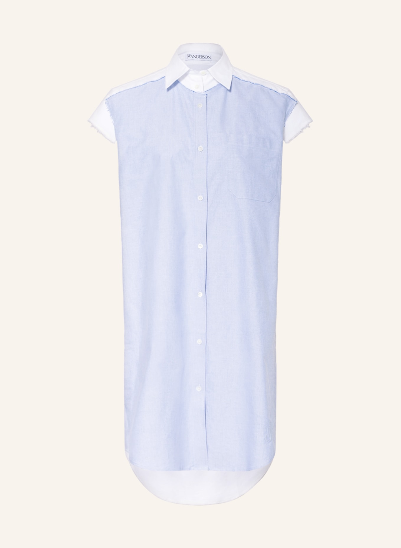 JW ANDERSON Shirt dress, Color: LIGHT BLUE/ WHITE (Image 1)