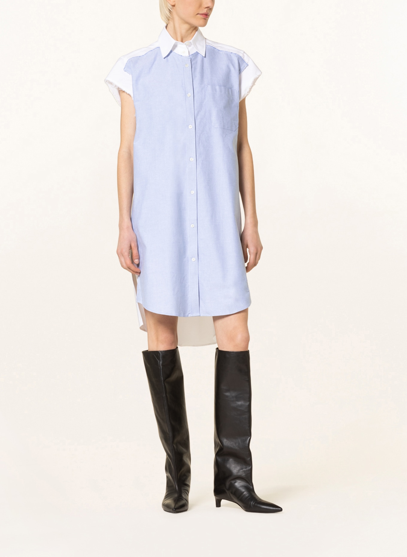 JW ANDERSON Shirt dress, Color: LIGHT BLUE/ WHITE (Image 2)