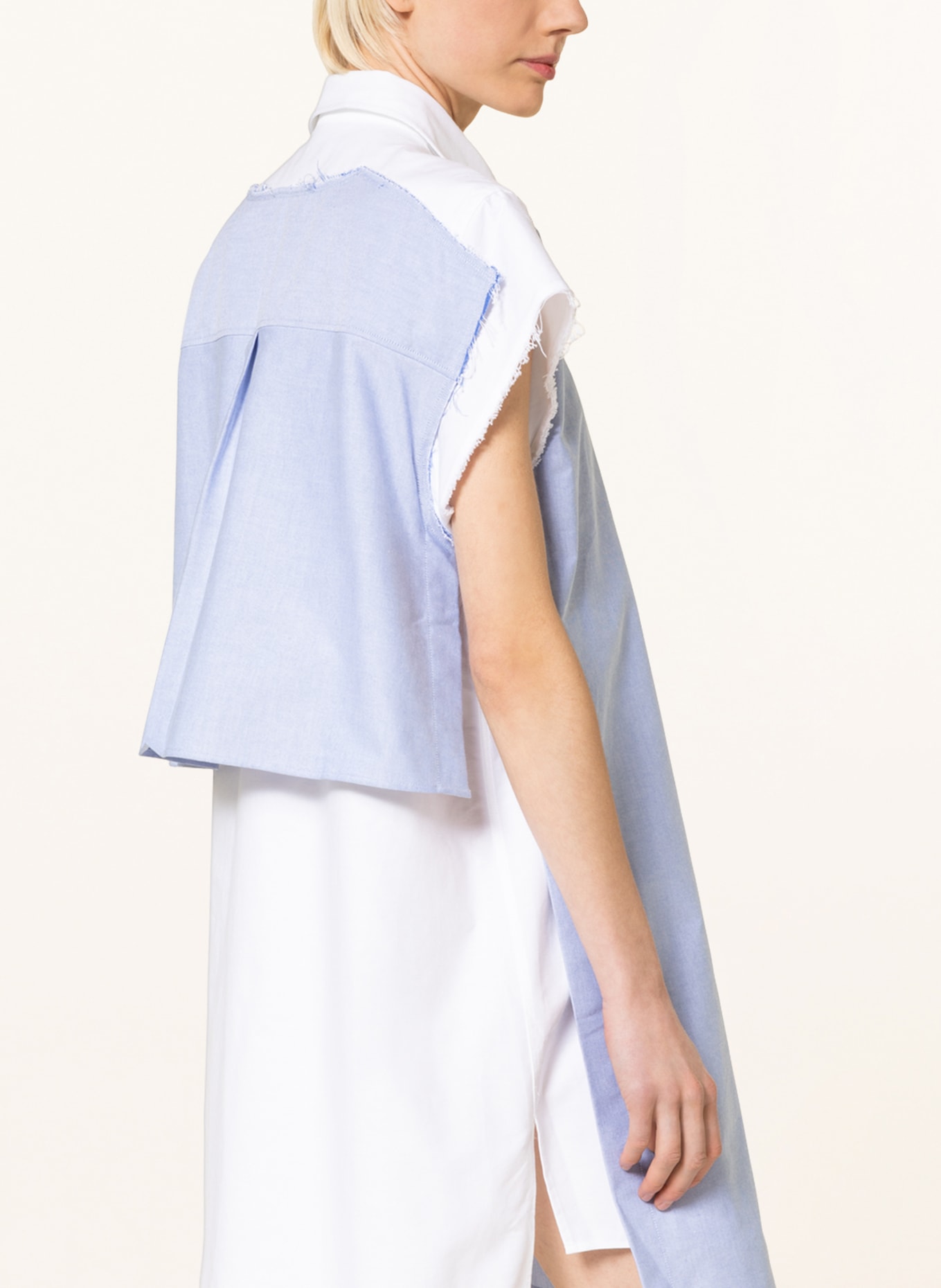 JW ANDERSON Shirt dress, Color: LIGHT BLUE/ WHITE (Image 4)