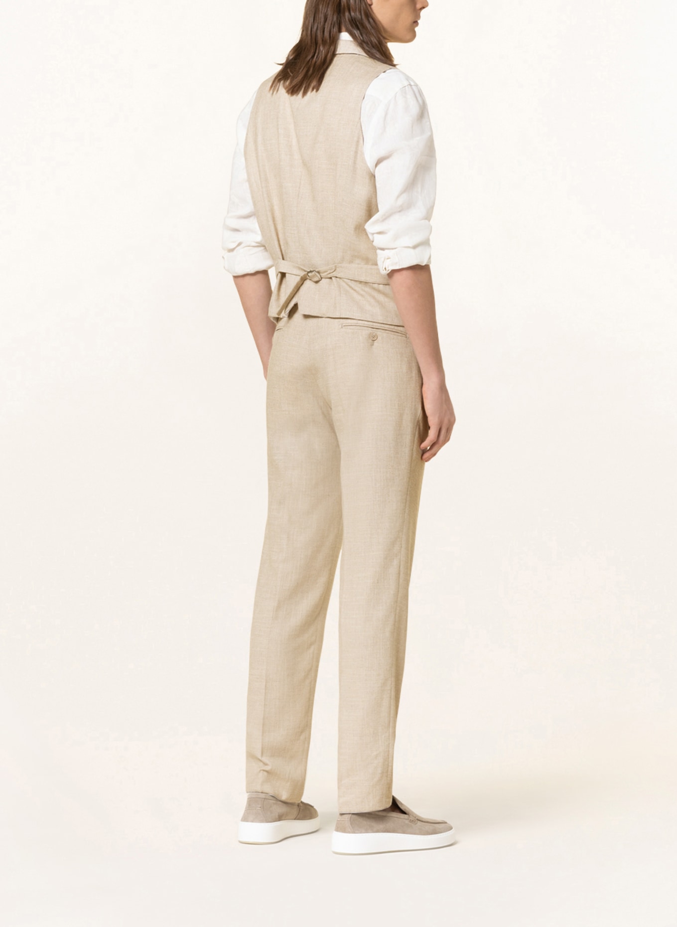 BALDESSARINI Suit vest extra slim fit, Color: LIGHT BROWN (Image 3)