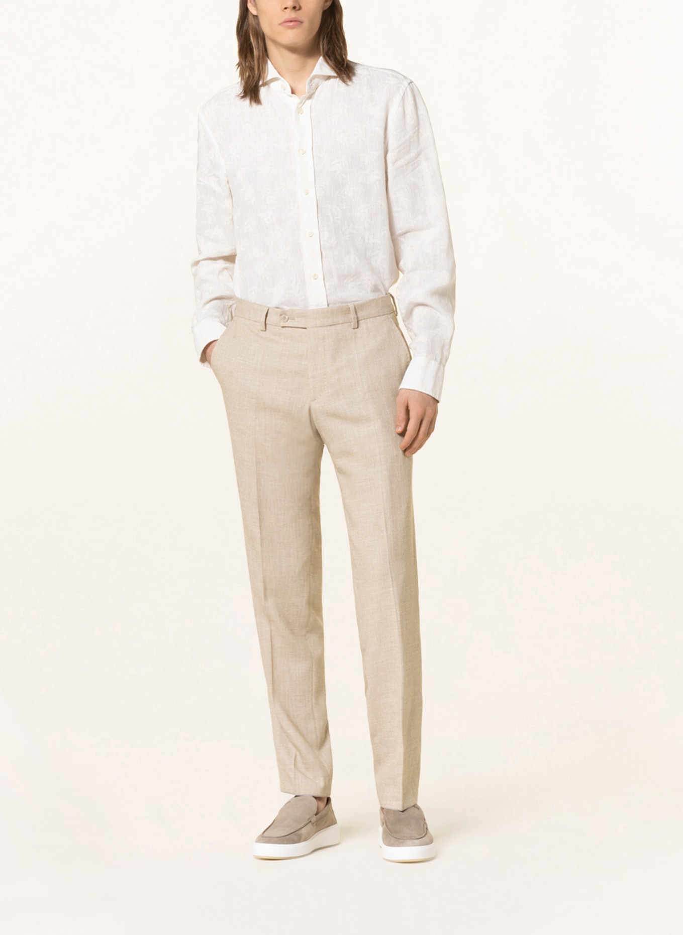 BALDESSARINI Suit trousers extra slim fit, Color: LIGHT BROWN (Image 3)