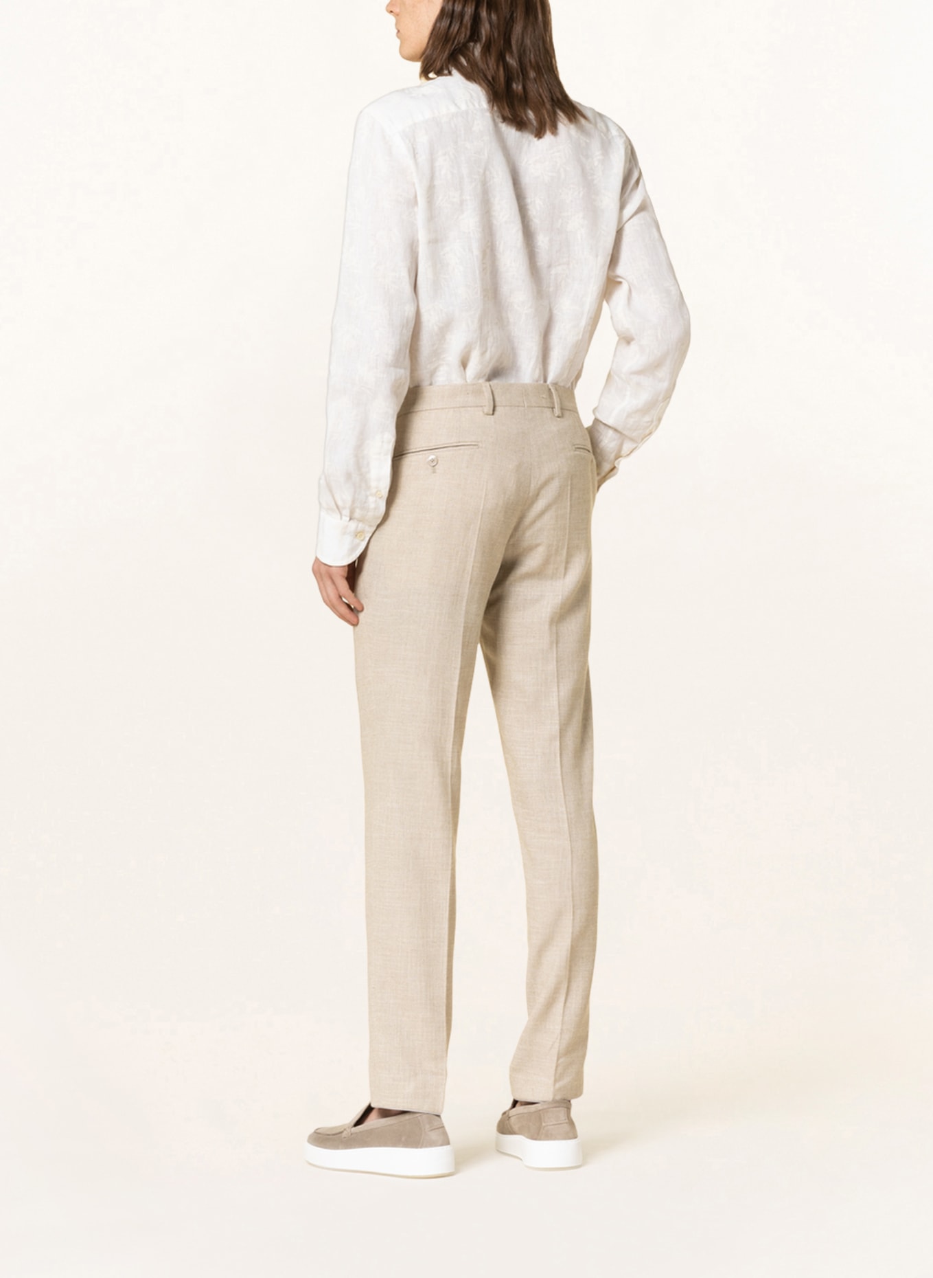 BALDESSARINI Suit trousers extra slim fit, Color: LIGHT BROWN (Image 4)