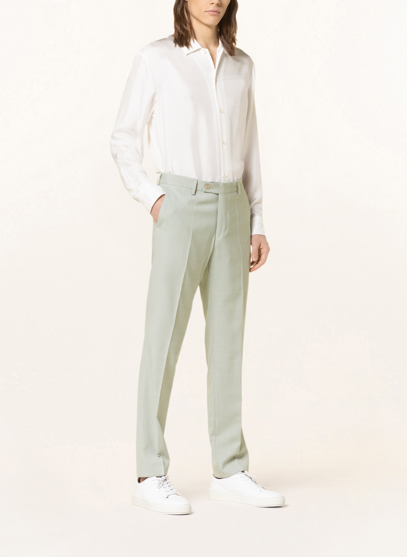BALDESSARINI Suit trousers extra slim fit, Color: 5110 Green Bay (Image 3)