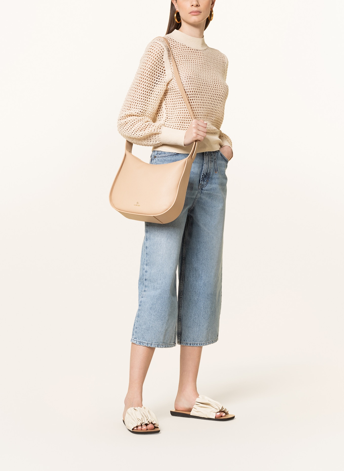 AIGNER Torba na ramię IVY MEDIUM: BEŻOWY