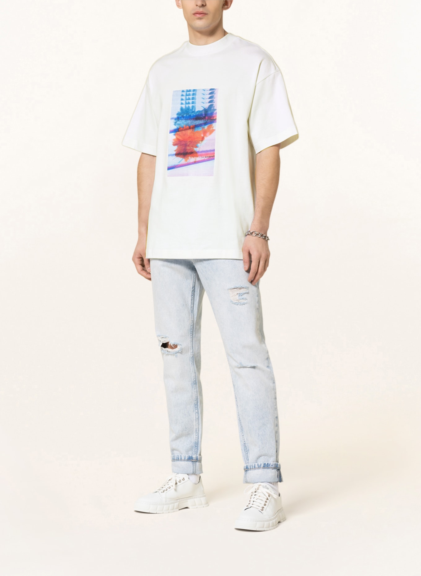 Calvin Klein Jeans T-shirt, Kolor: ECRU (Obrazek 2)