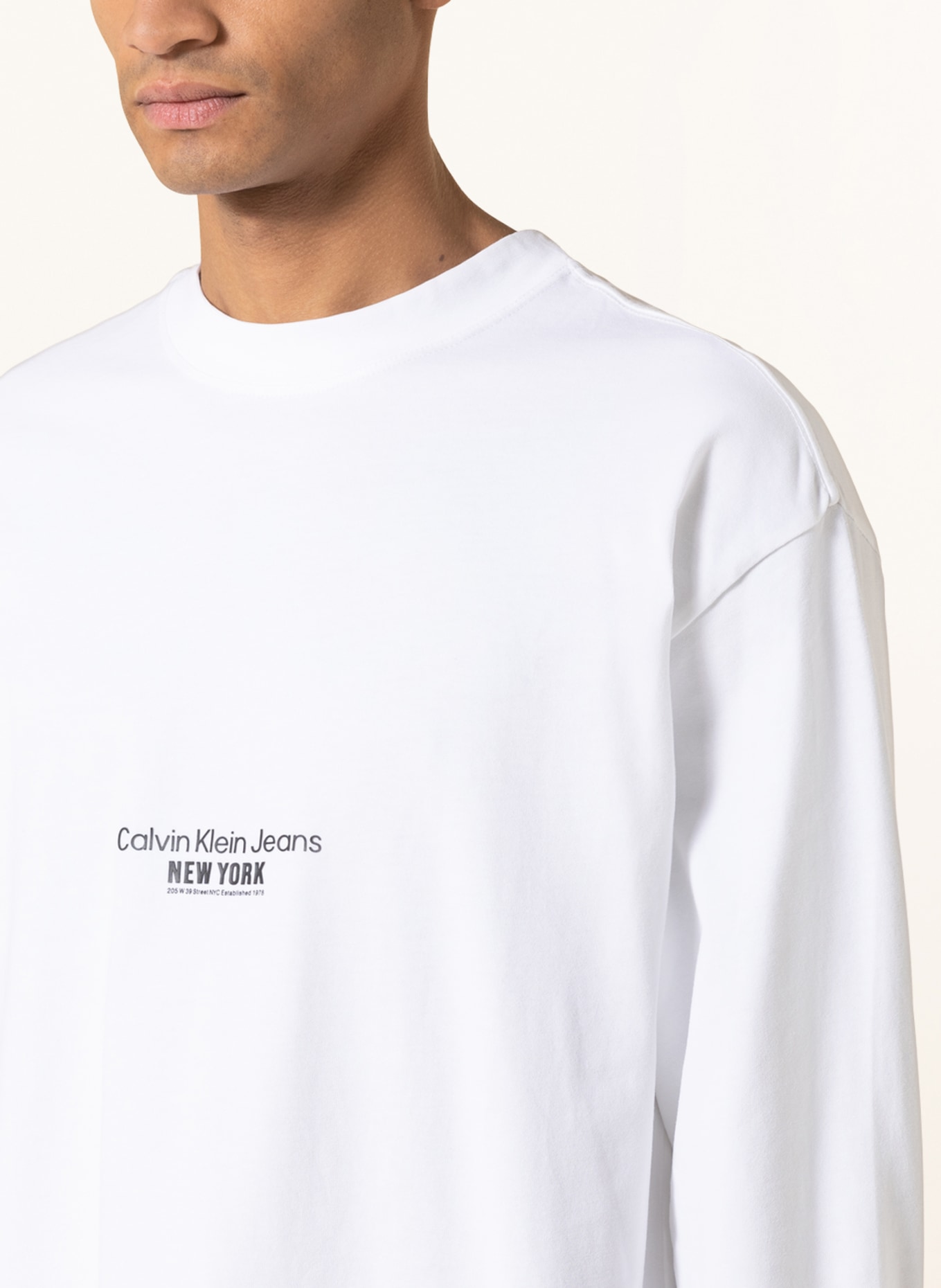 Calvin Klein Jeans Long sleeve shirt, Color: WHITE (Image 4)