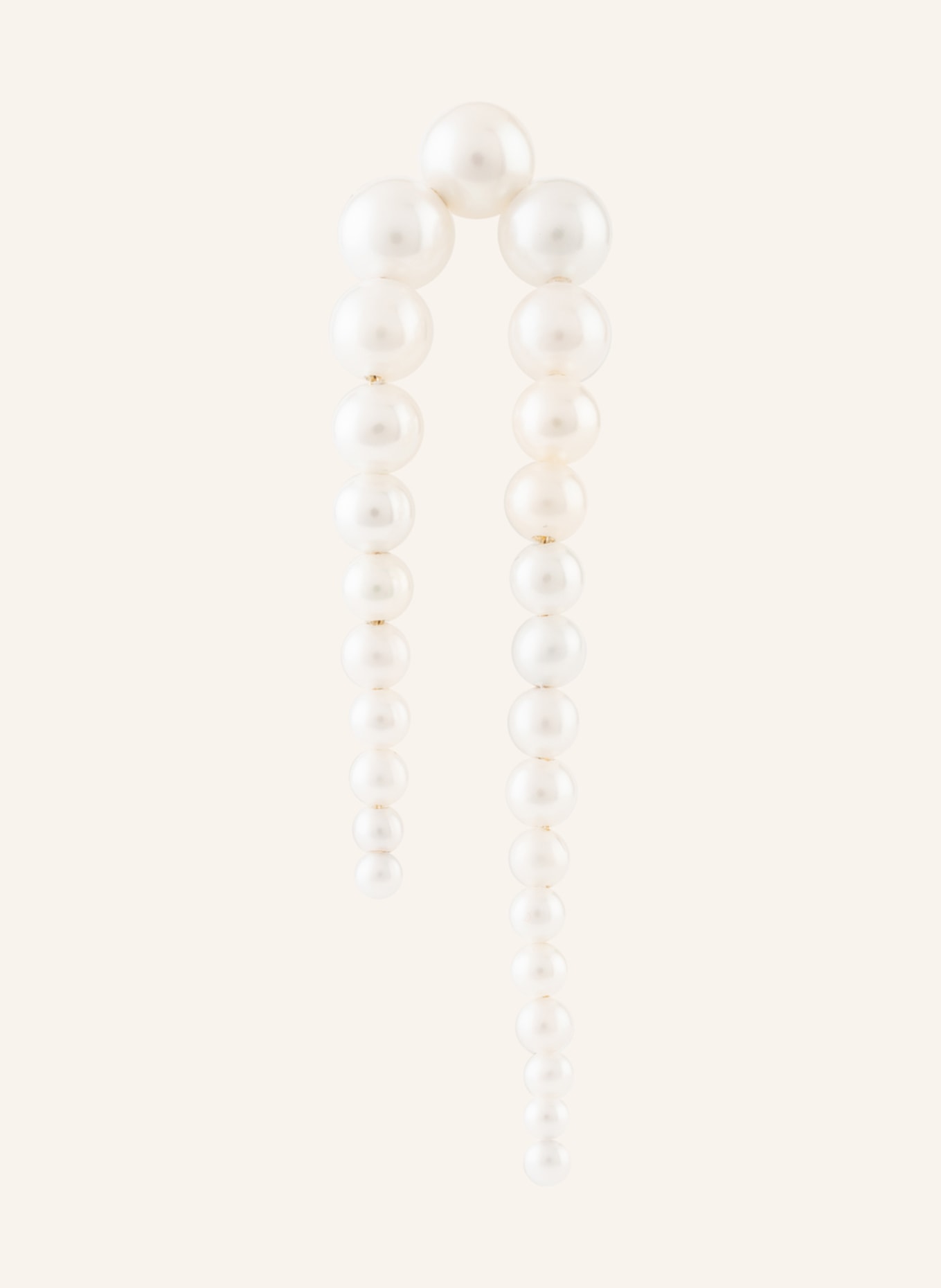 SOPHIE BILLE BRAHE Earrings PETIT PERLE NUIT, Color: WHITE/ GOLD (Image 1)