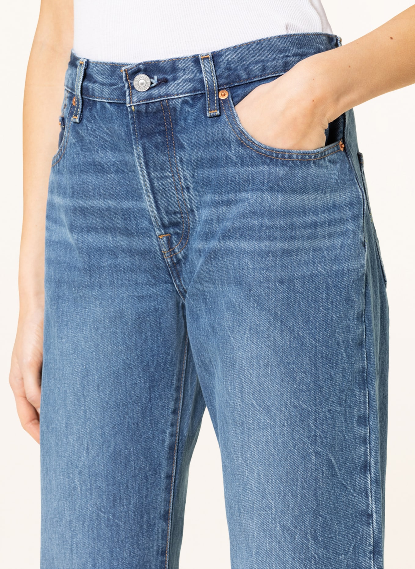 Levi's® Straight Jeans 501 90S, Farbe: 12 Med Indigo - Worn In (Bild 5)