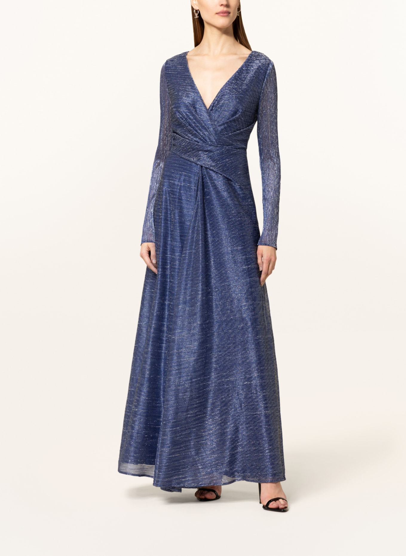 TALBOT RUNHOF Evening dress with glitter thread, Color: BLUE (Image 2)
