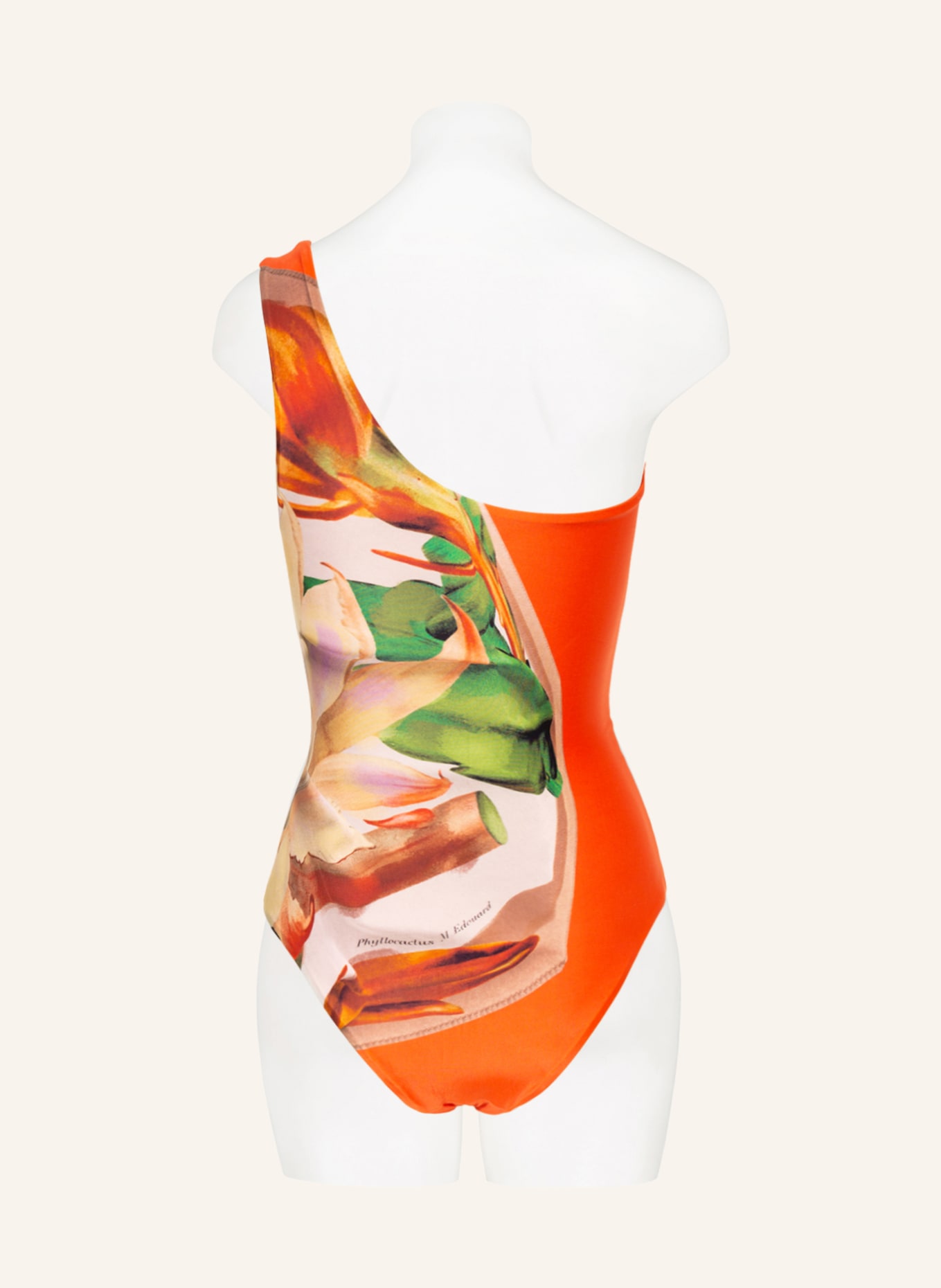 LENNY NIEMEYER One-shoulder swimsuit , Color: ORANGE/ LIGHT GREEN/ BEIGE (Image 3)
