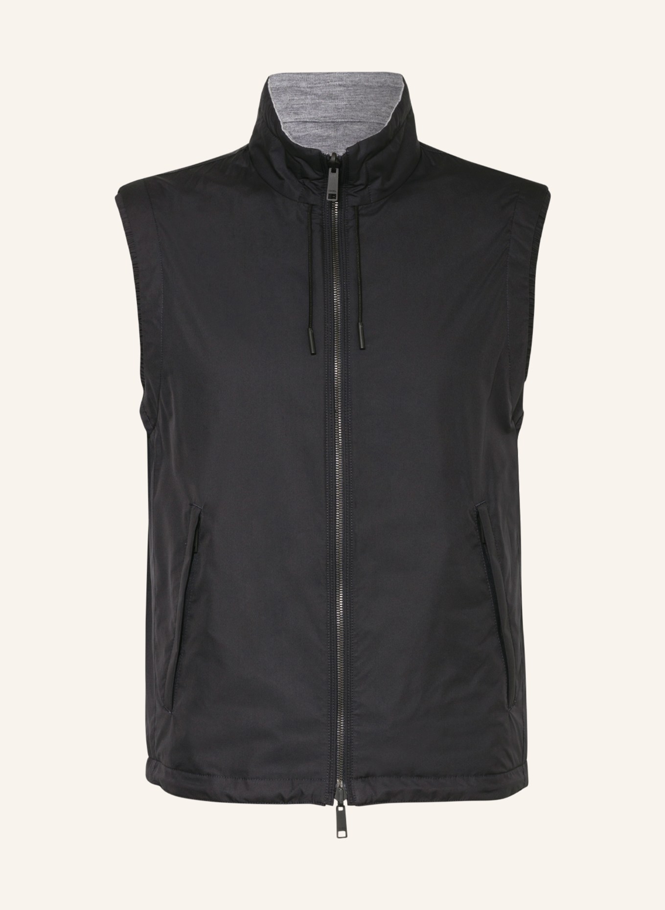 ZEGNA Reversible vest with cashmere, Color: DARK BLUE/ GRAY (Image 1)