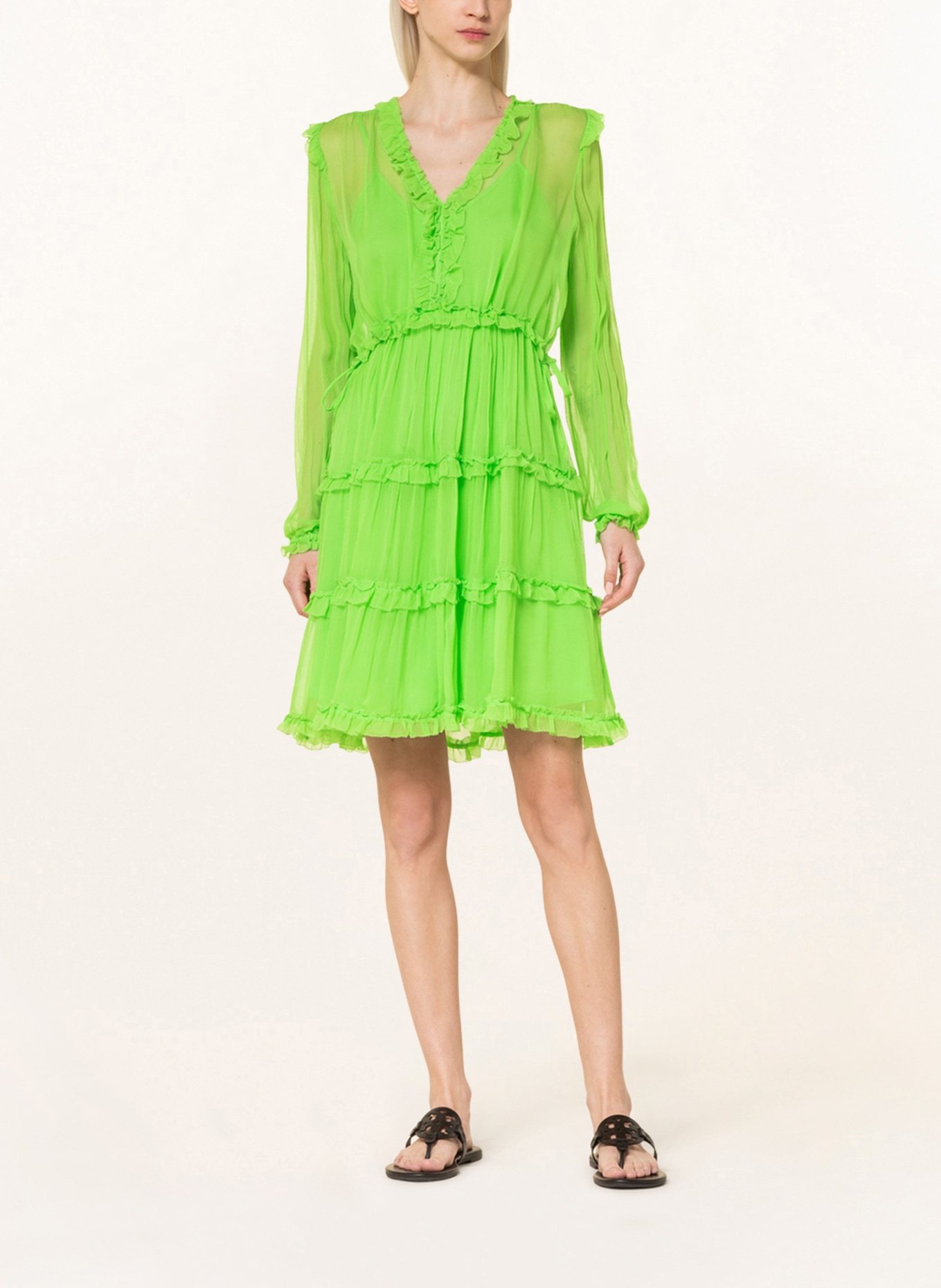 MRS & HUGS Dress with ruffles, Color: LIGHT GREEN (Image 2)