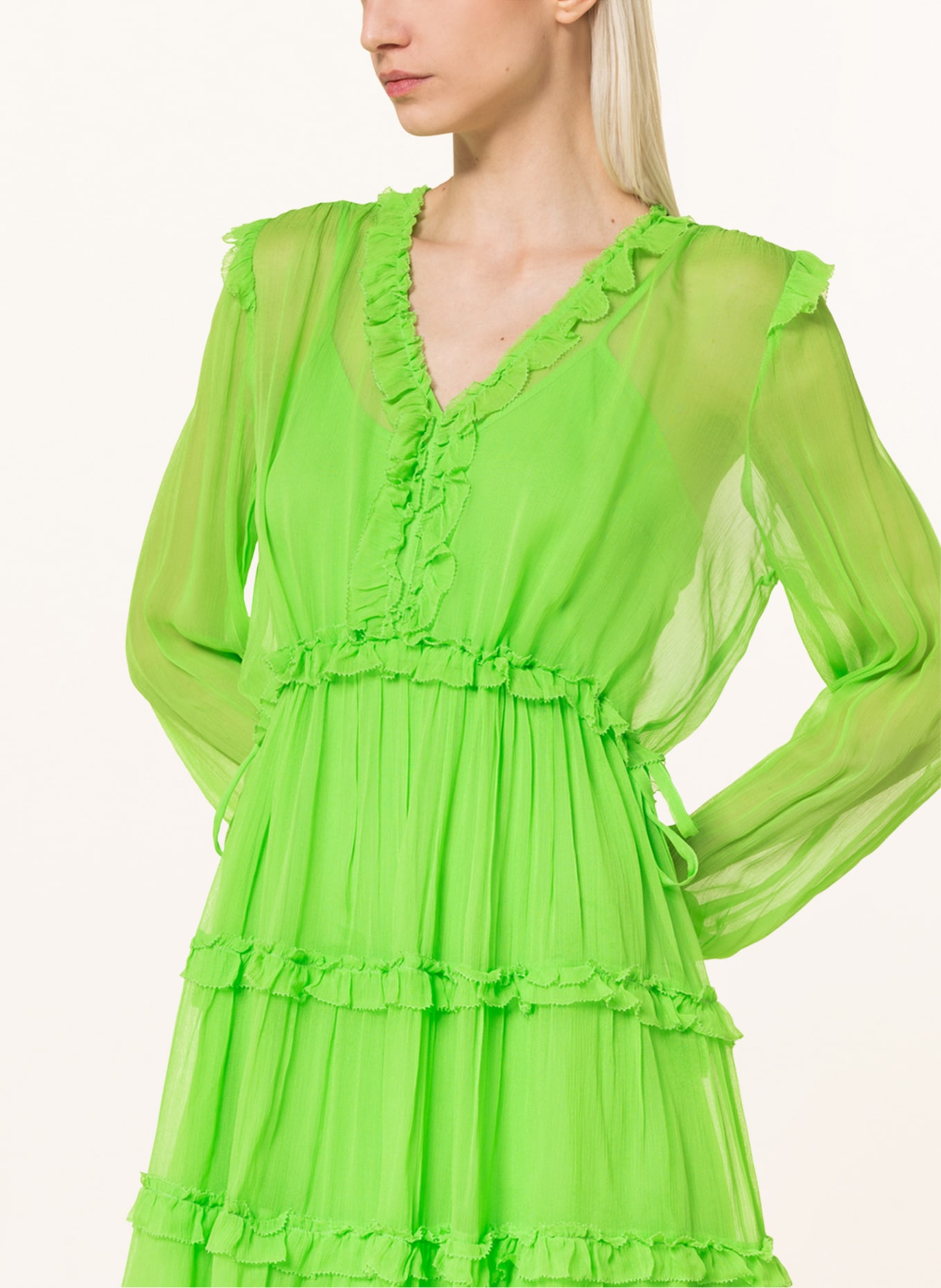 MRS & HUGS Dress with ruffles, Color: LIGHT GREEN (Image 4)