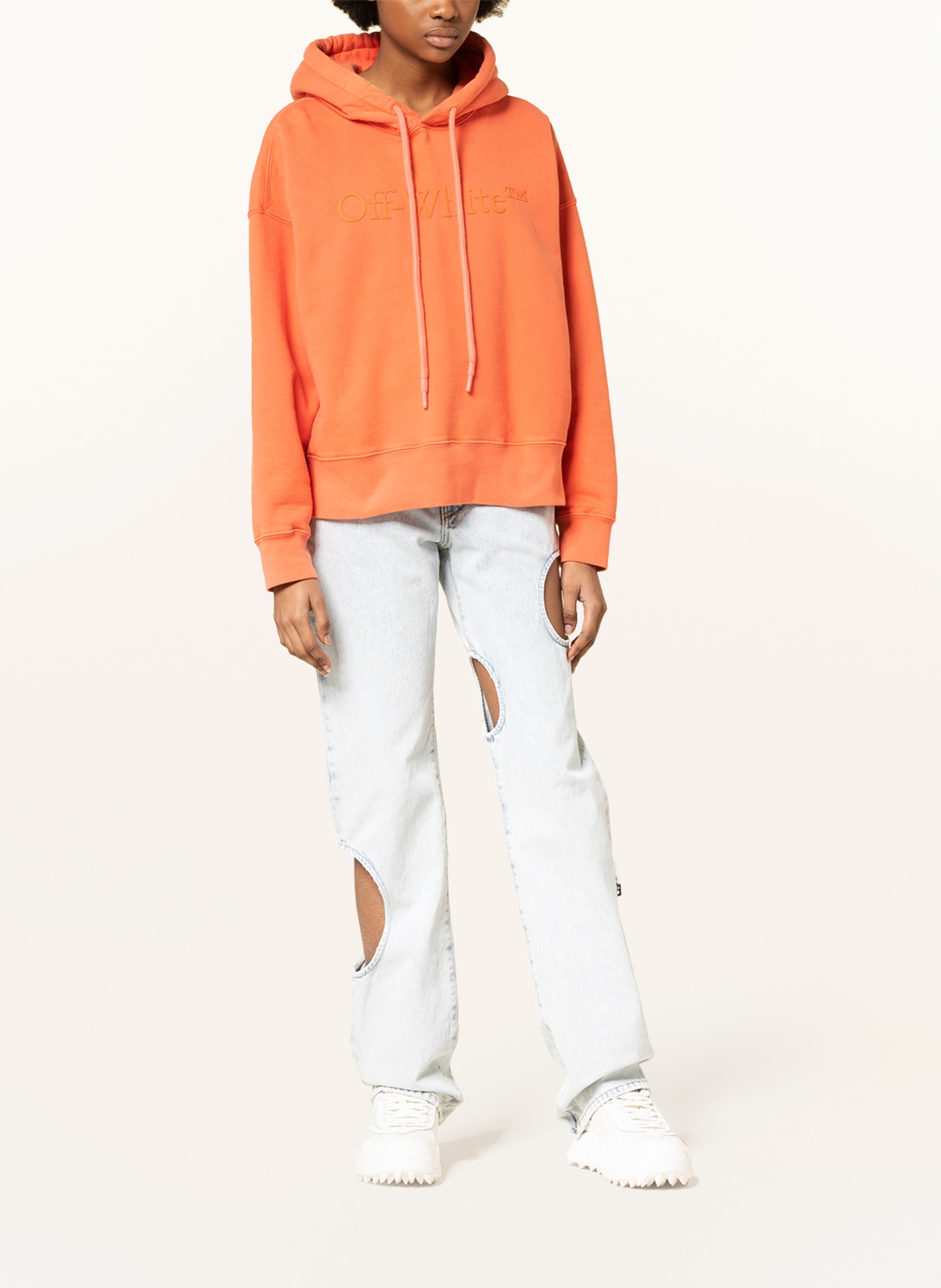 OffWhite Hoodie in light red