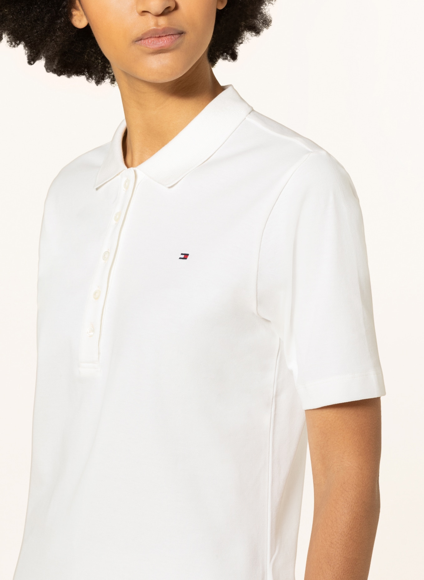TOMMY HILFIGER Piqué polo shirt, Color: WHITE (Image 4)
