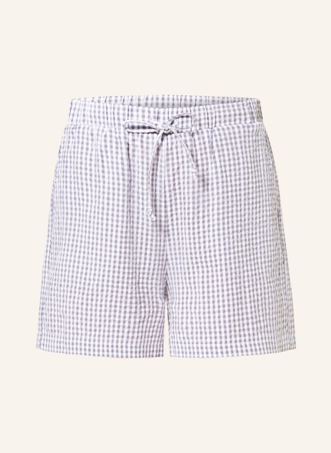 darling harbour Pajama shorts, Color: WHITE/ GRAY (Image 1)