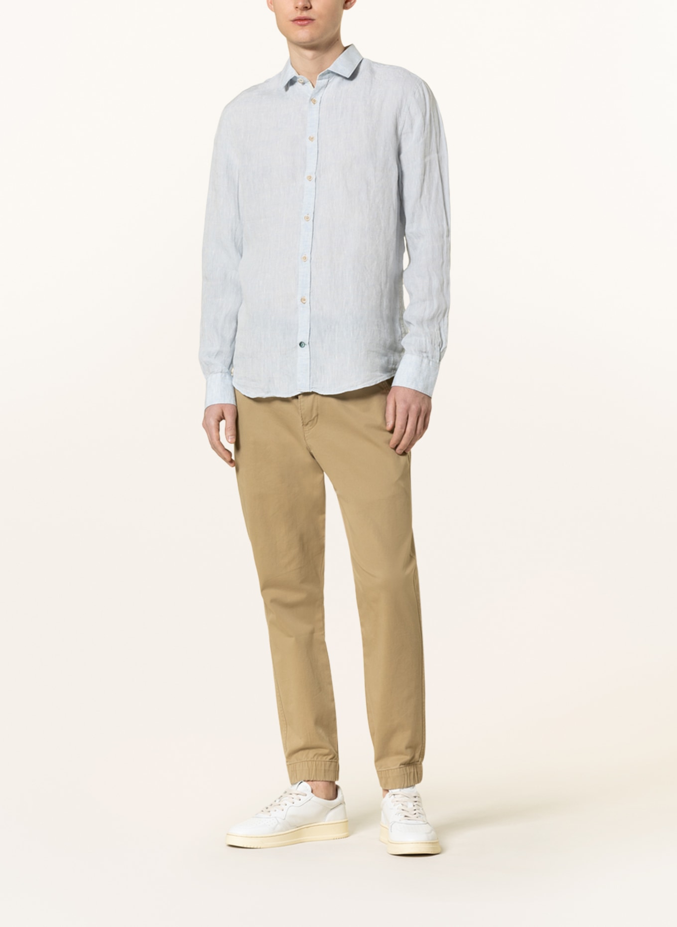 COLOURS & SONS Linen shirt regular fit, Color: LIGHT BLUE (Image 2)