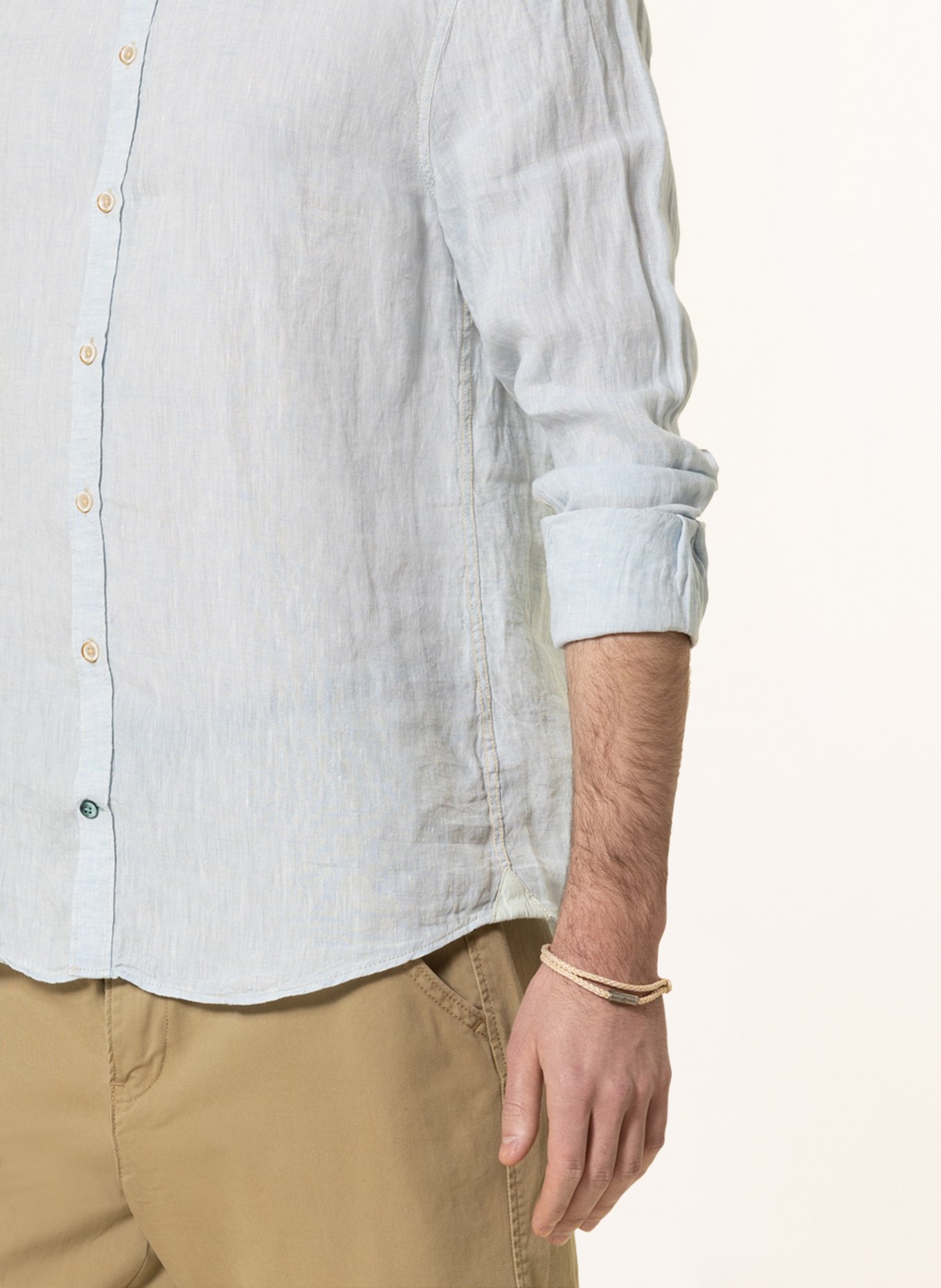 COLOURS & SONS Linen shirt regular fit, Color: LIGHT BLUE (Image 4)