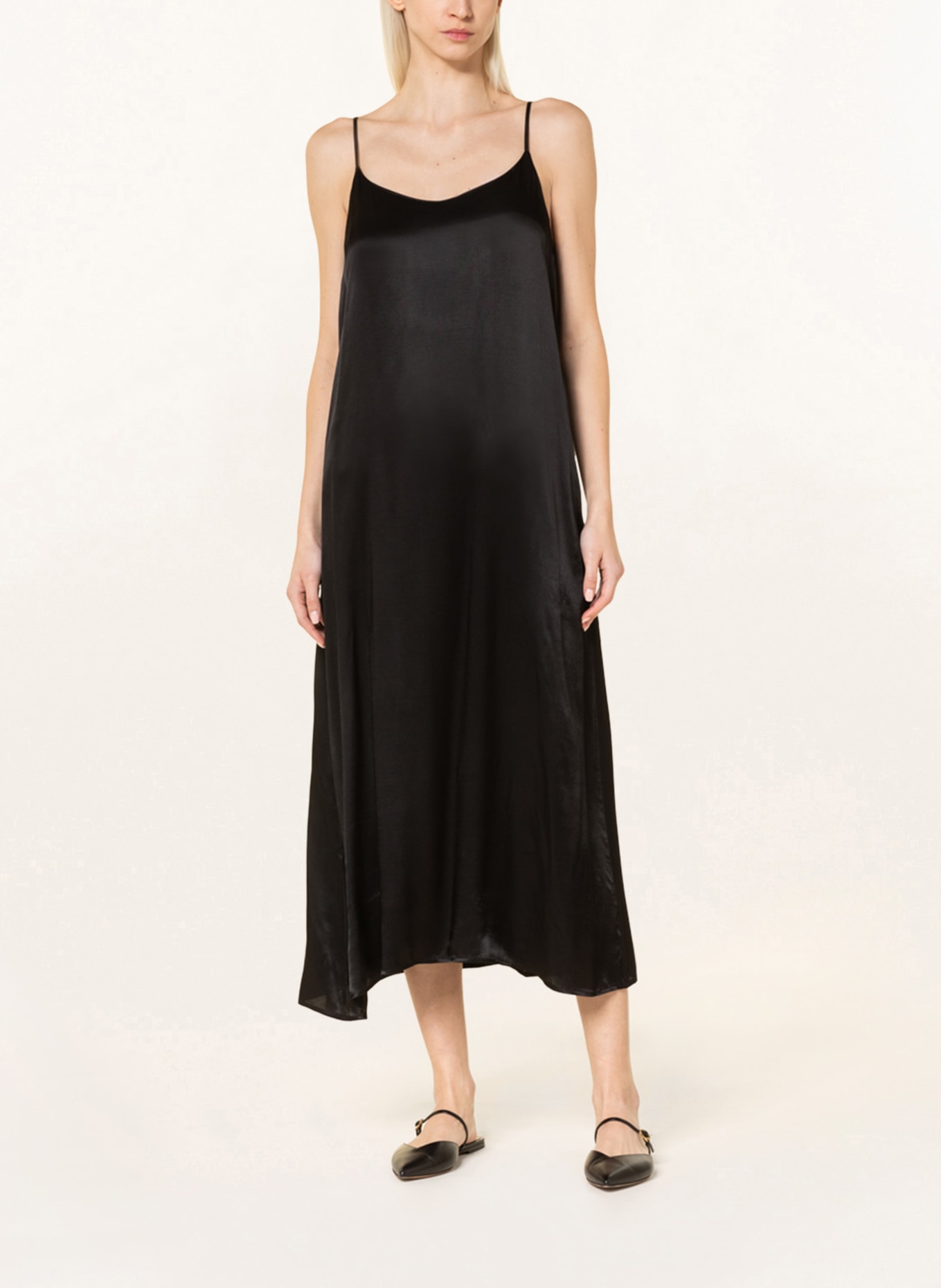 MRS & HUGS Satin dress: BLACK