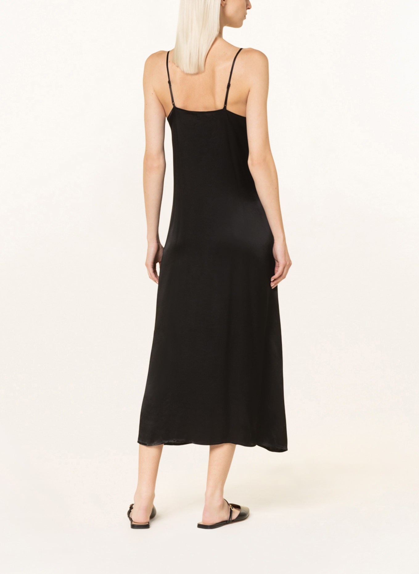 MRS & HUGS Satin dress: BLACK