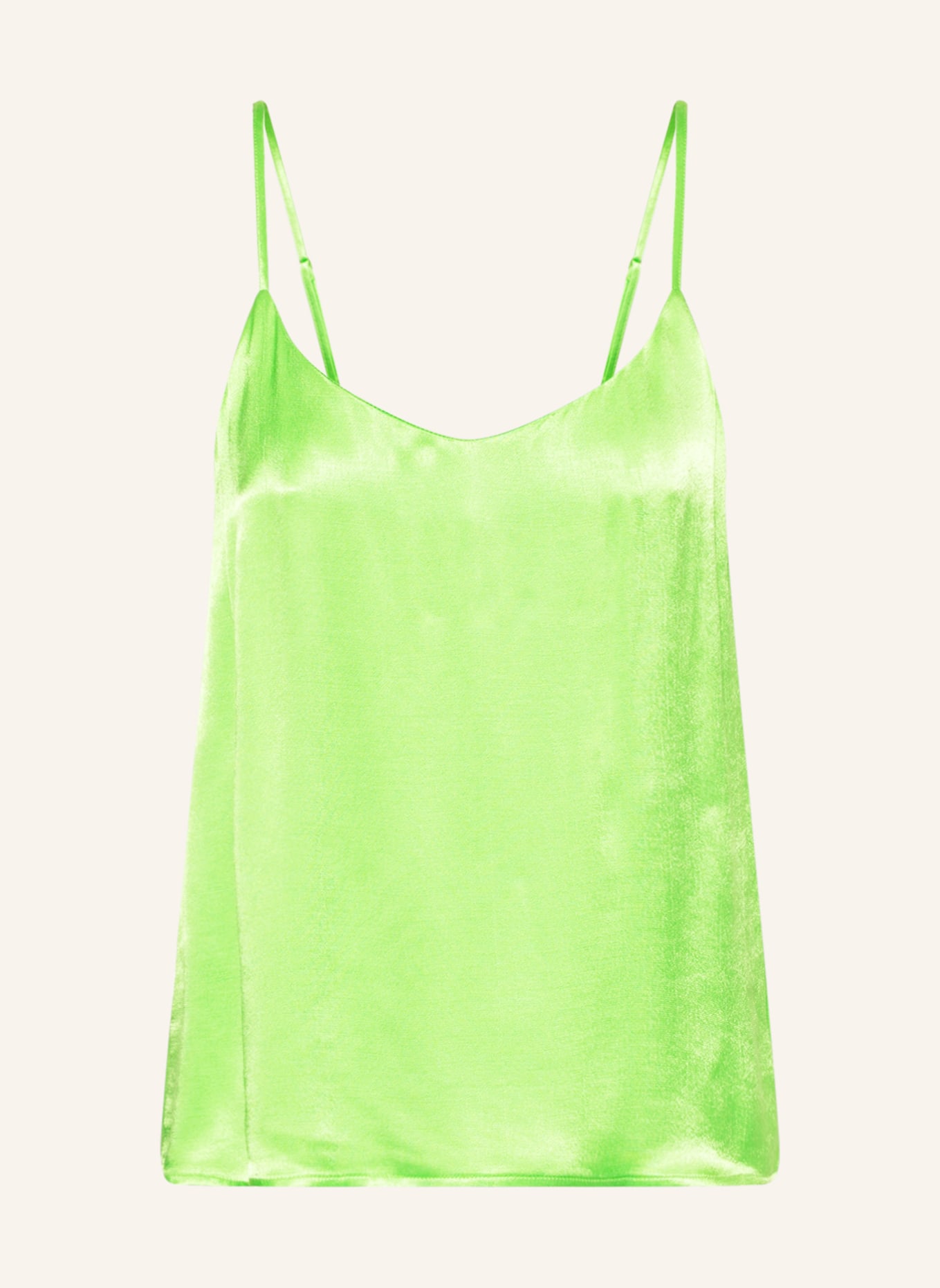 MRS & HUGS Satin top, Color: NEON GREEN (Image 1)