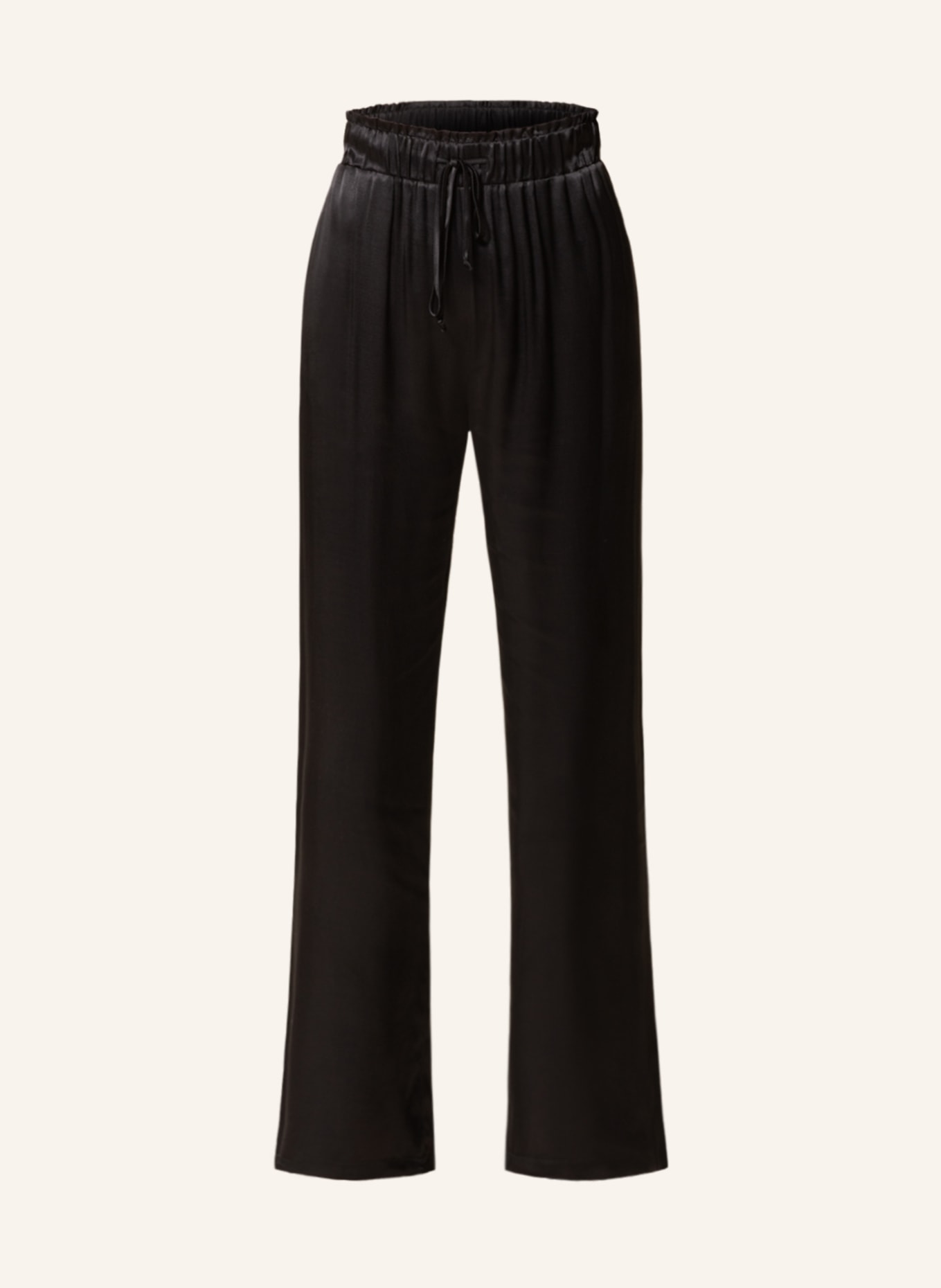 MRS & HUGS Satin trousers, Color: BLACK (Image 1)