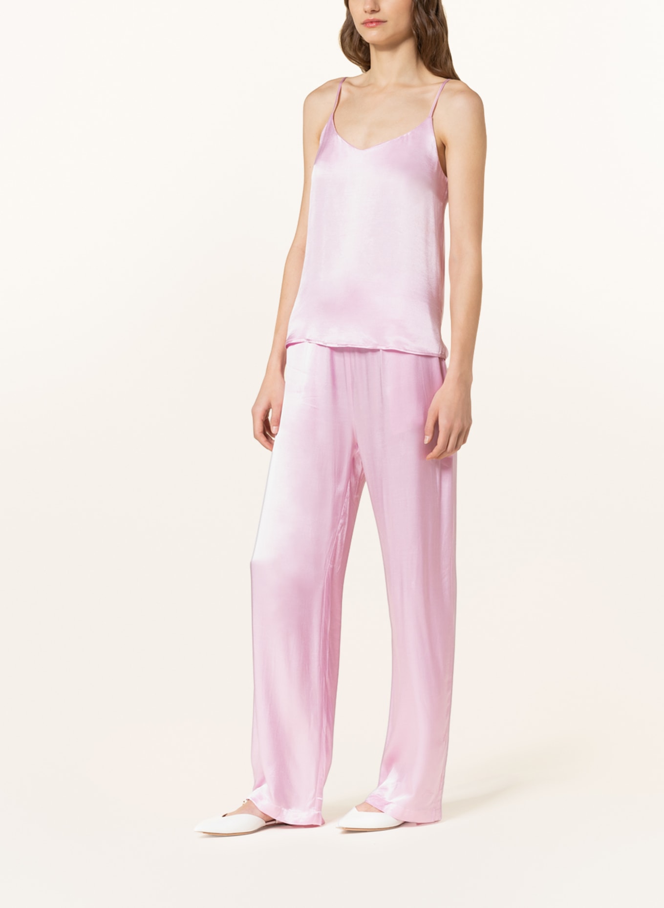 MRS & HUGS Satin trousers, Color: PINK (Image 2)