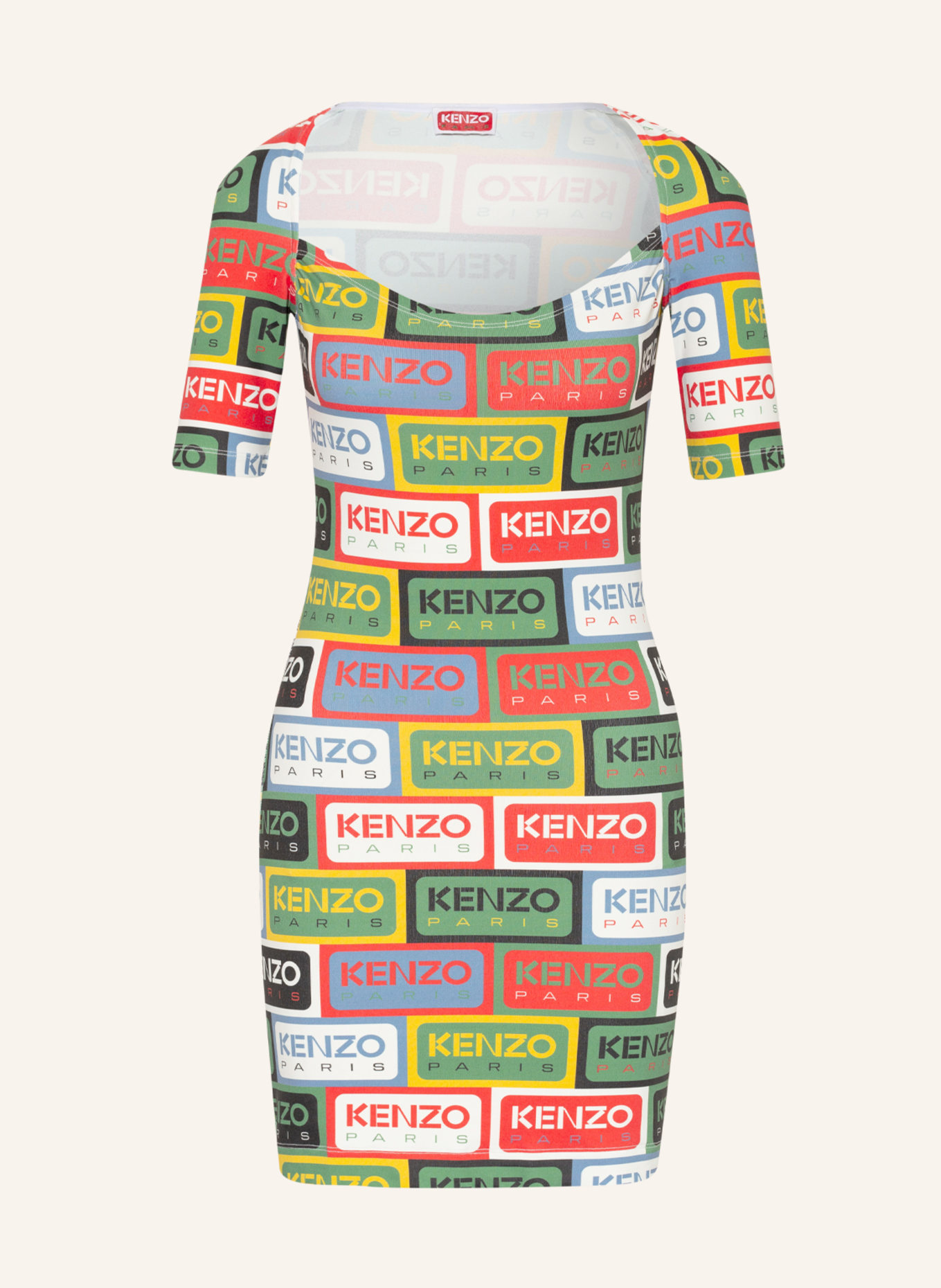 KENZO Kleid, Farbe: OLIV/ ROT/ WEISS (Bild 1)