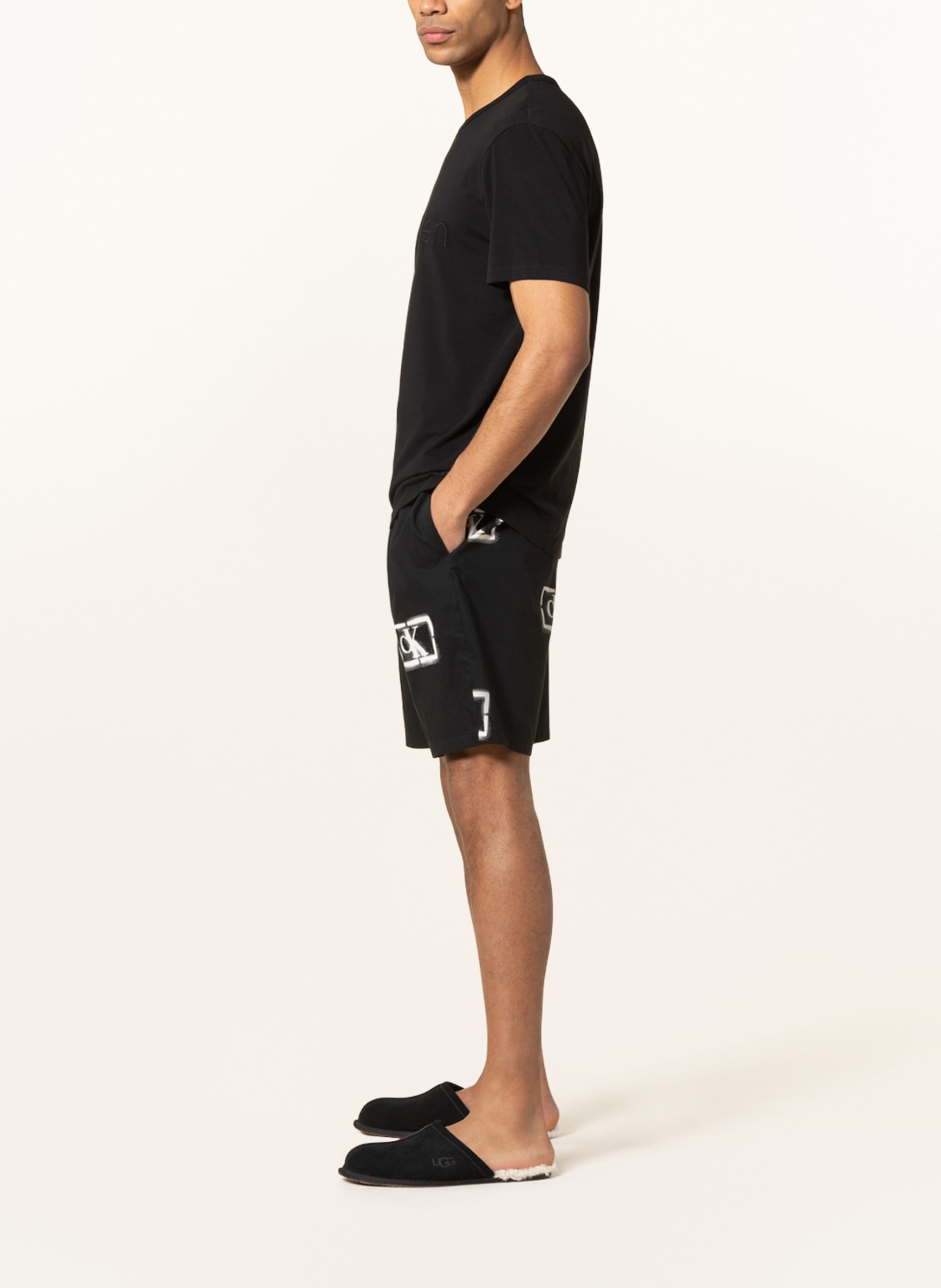 Ck one woven sleep shirt shorts best sale