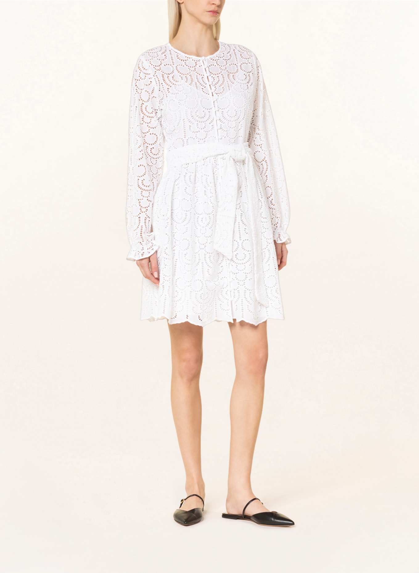 MRS & HUGS Shirt dress made of lace, Color: WHITE (Image 2)