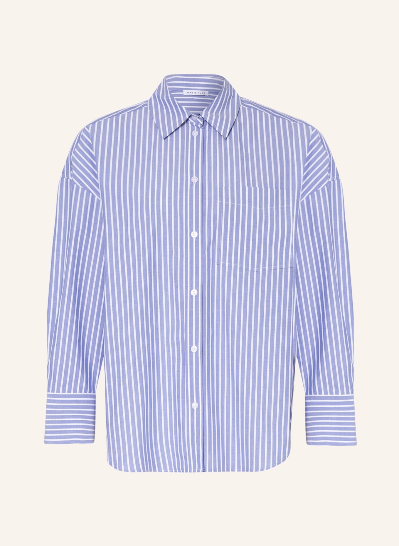 MRS & HUGS Shirt blouse, Color: BLUE/ WHITE (Image 1)