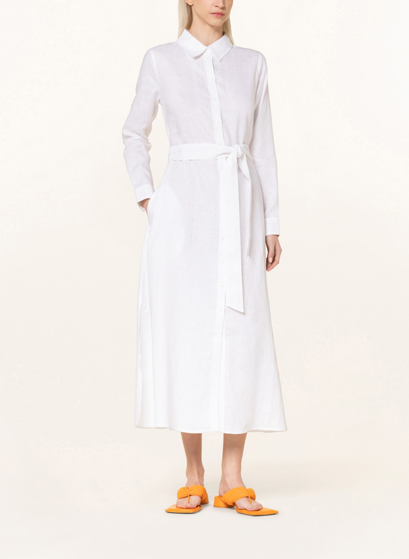 MRS & HUGS Shirt dress in linen, Color: WHITE (Image 2)