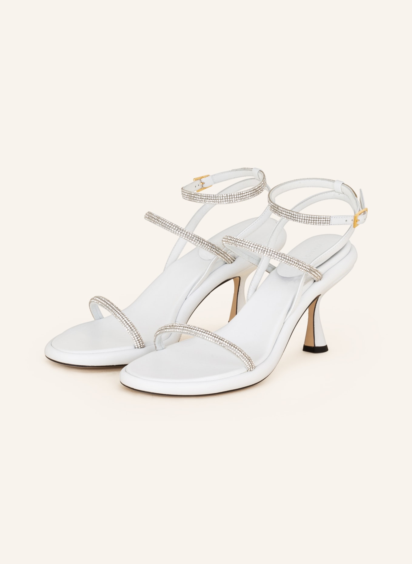 WANDLER Sandals JUNE with decorative gems, Color: WHITE (Image 1)
