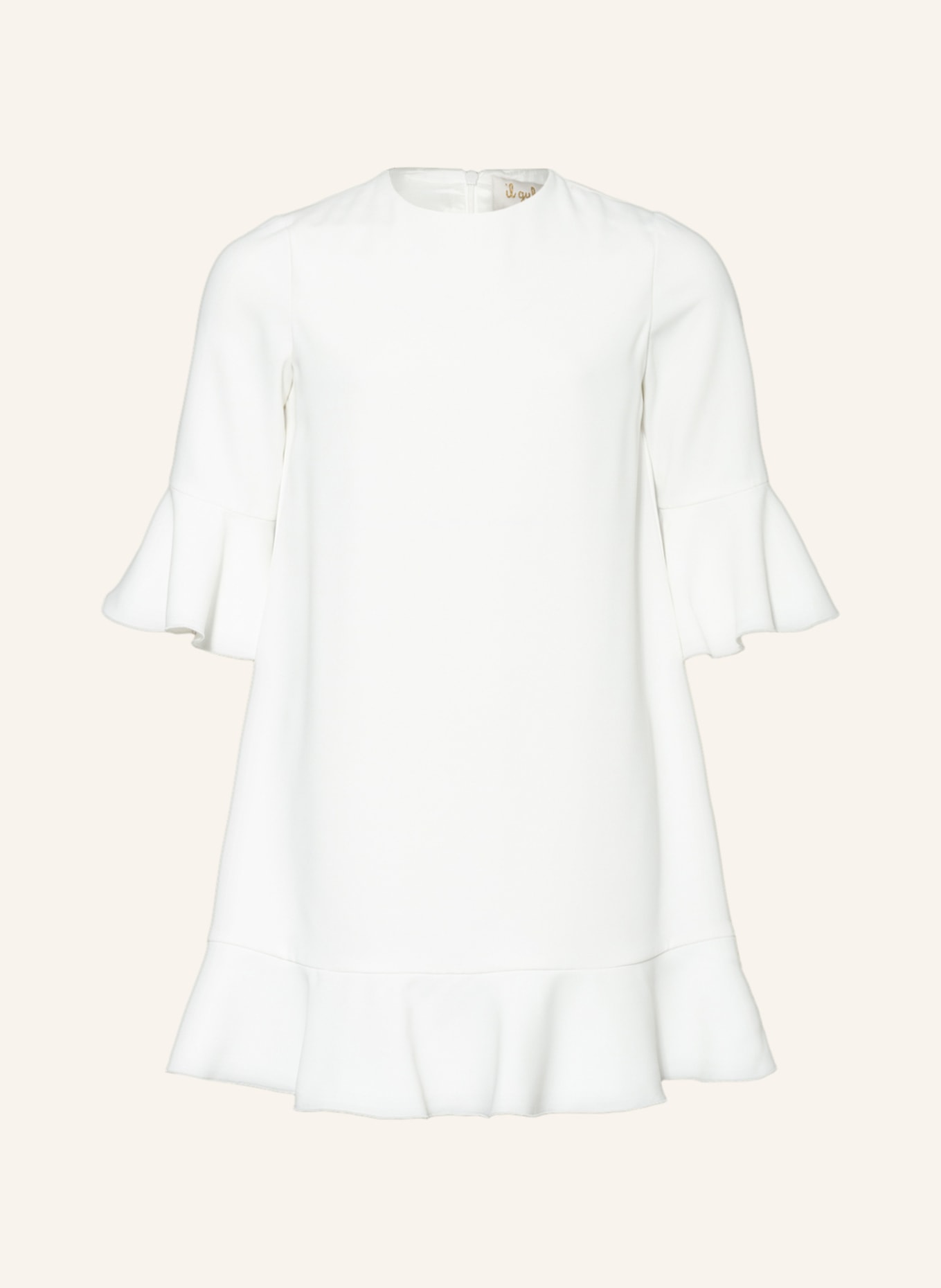 il gufo Kleid mit Volants und 3/4-Arm, Farbe: ECRU (Bild 1)