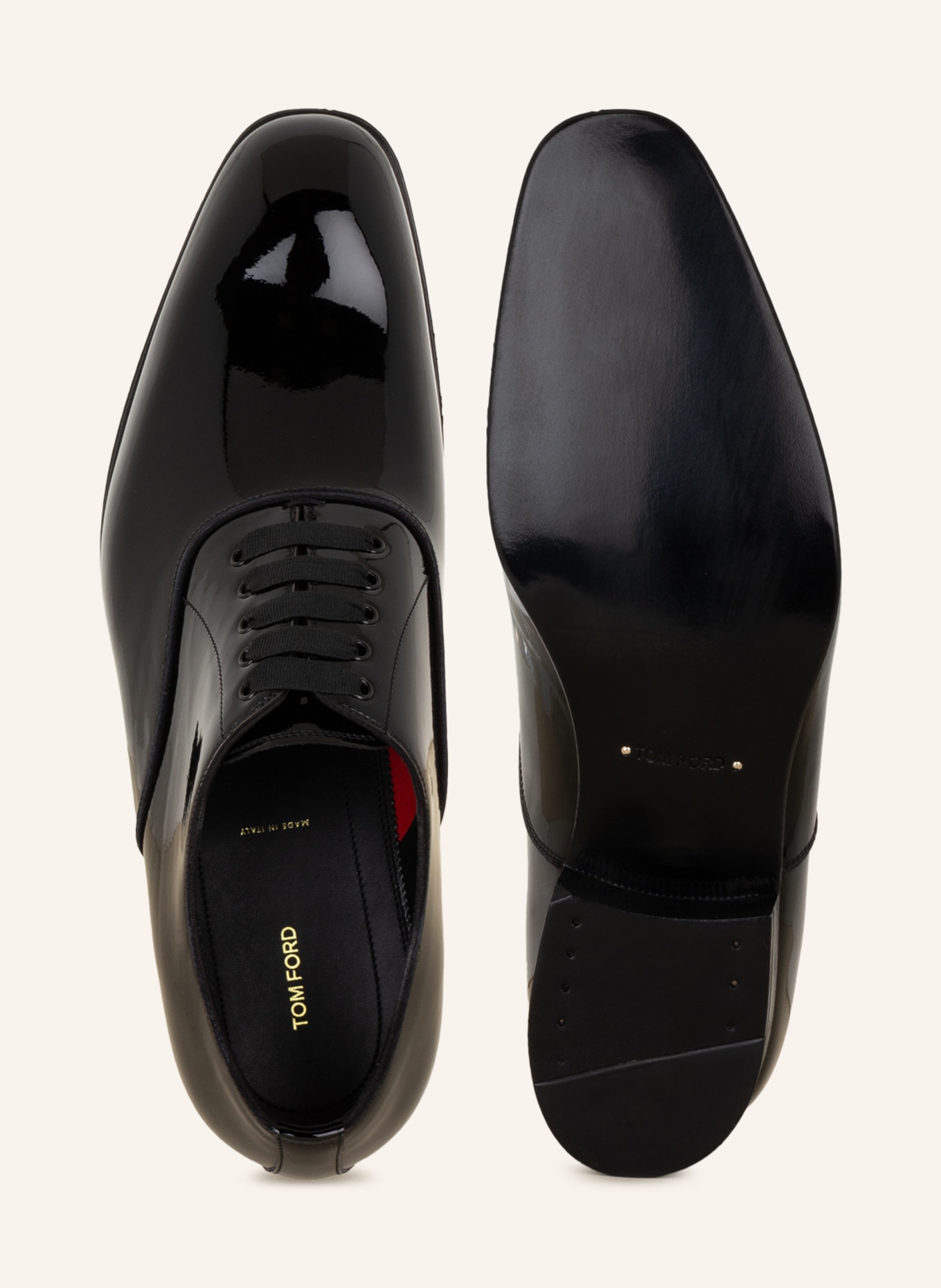 TOM FORD Patent lace-up shoes EDGAR, Color: BLACK (Image 5)