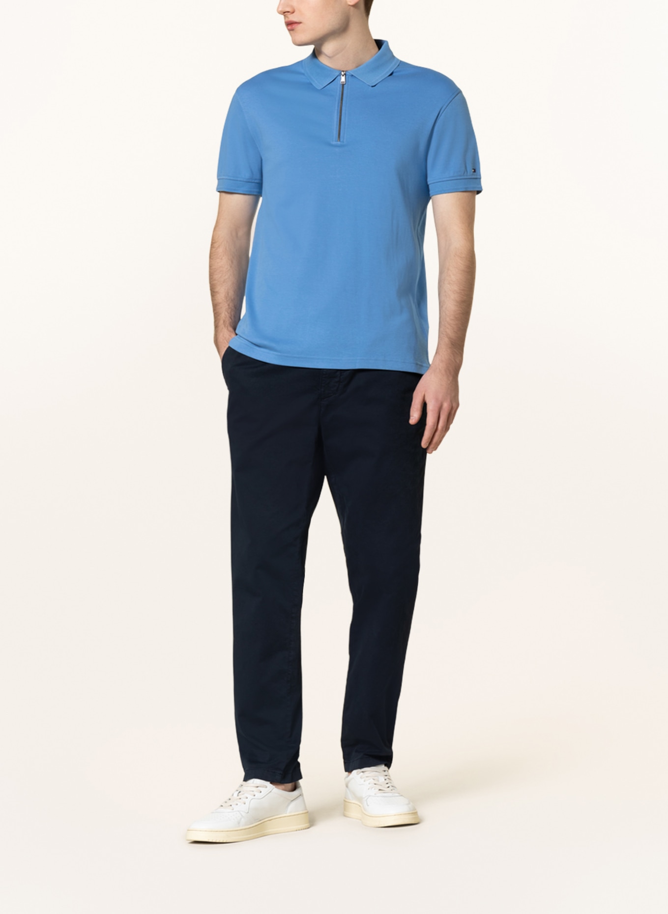 TOMMY HILFIGER Jersey-Poloshirt Slim Fit, Farbe: HELLBLAU (Bild 2)