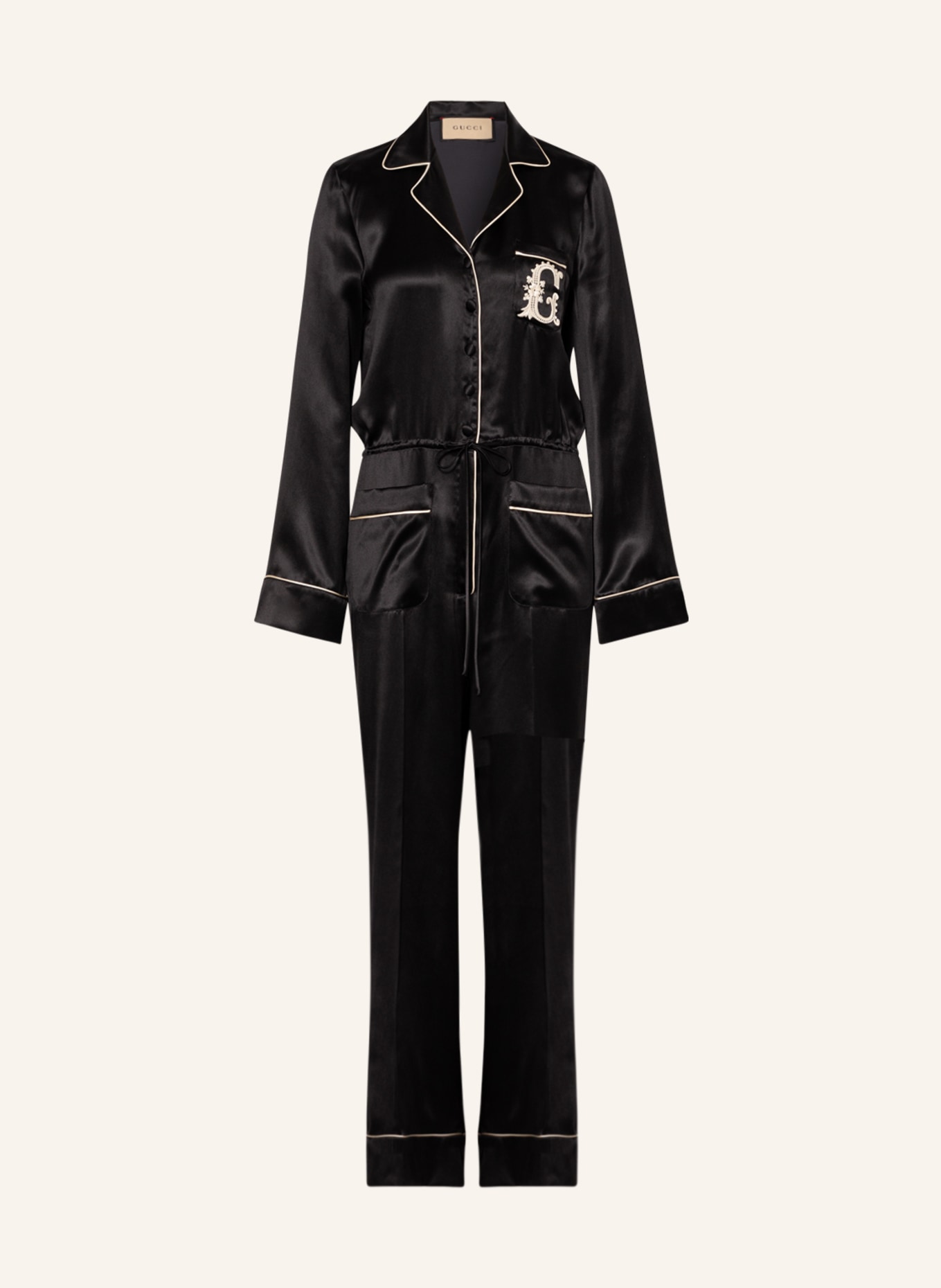 GUCCI Jumpsuit with silk, Color: 1043 Black/Mix (Image 1)