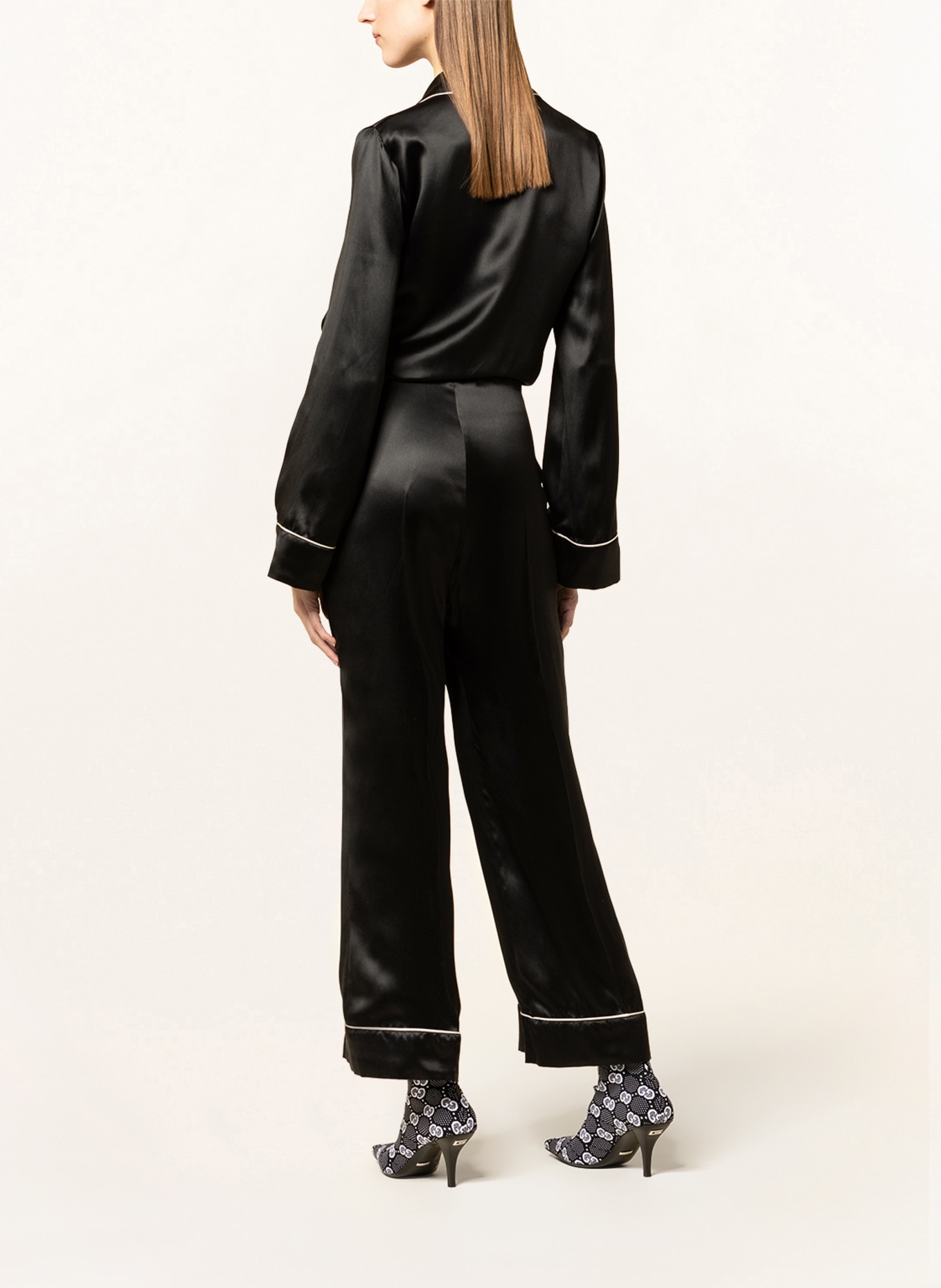 GUCCI Jumpsuit mit Seide, Farbe: 1043 Black/Mix (Bild 3)