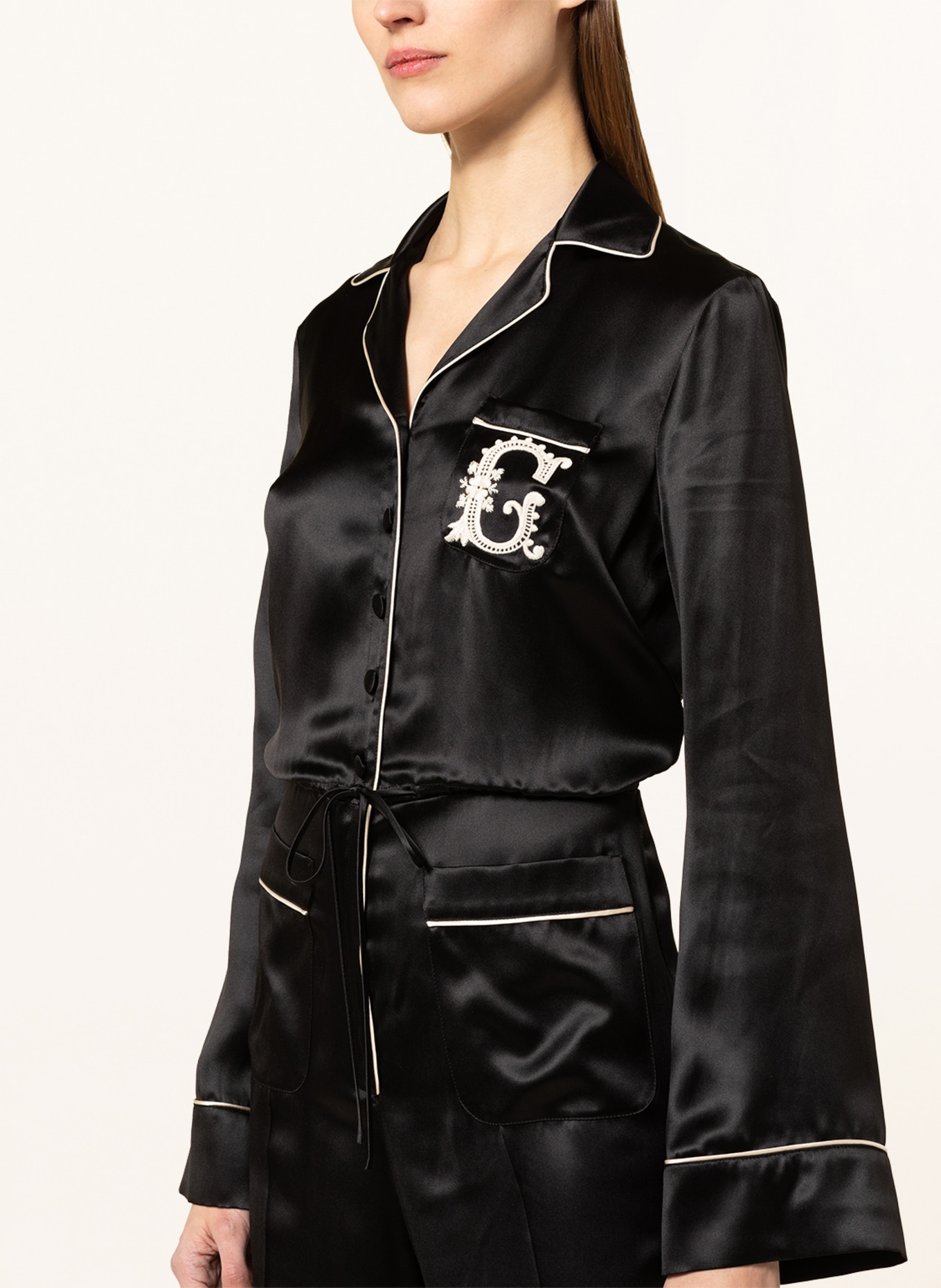 GUCCI Jumpsuit with silk, Color: 1043 Black/Mix (Image 4)