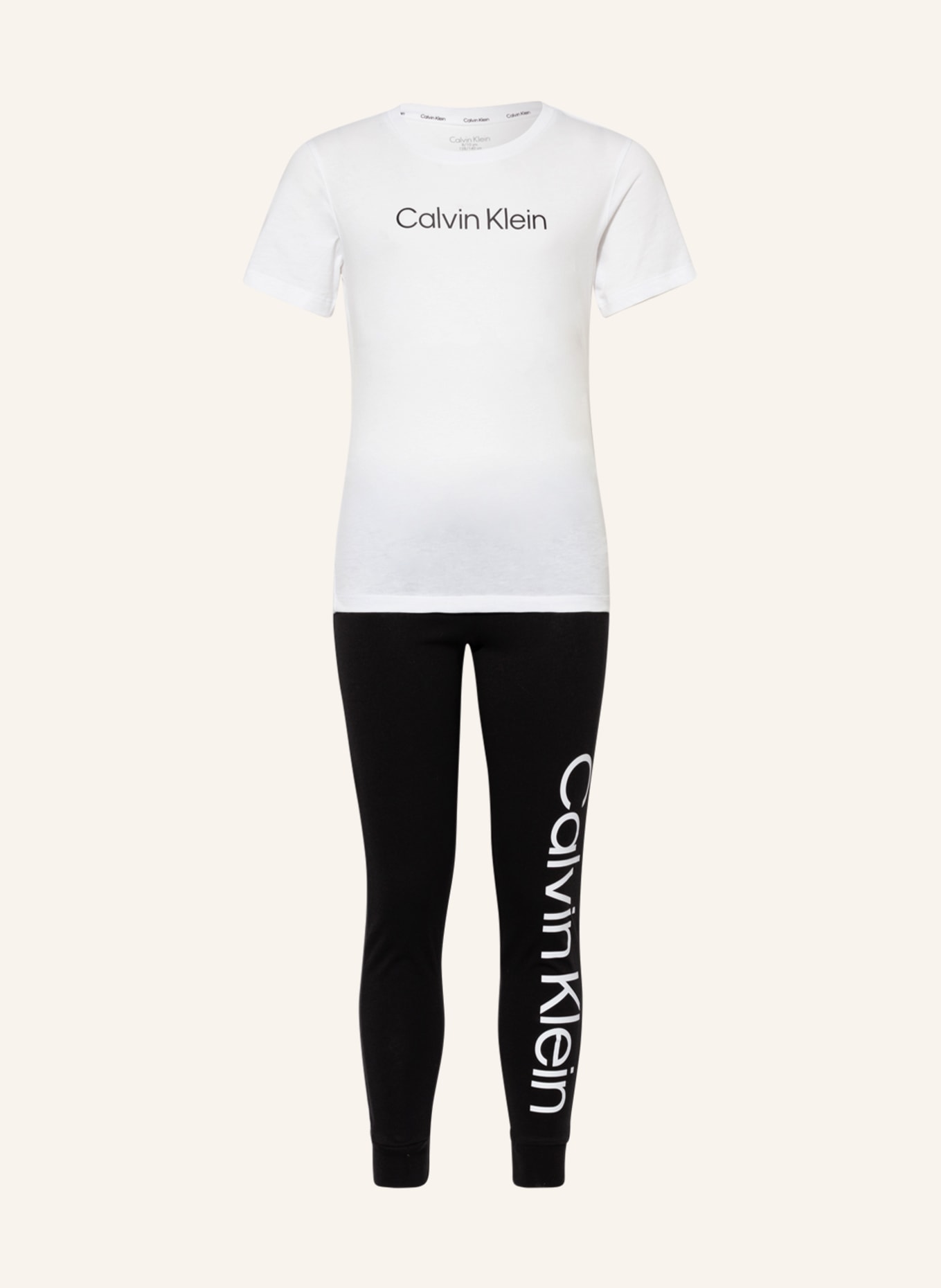 Calvin Klein Schlafanzug, Farbe: SCHWARZ/ WEISS (Bild 1)