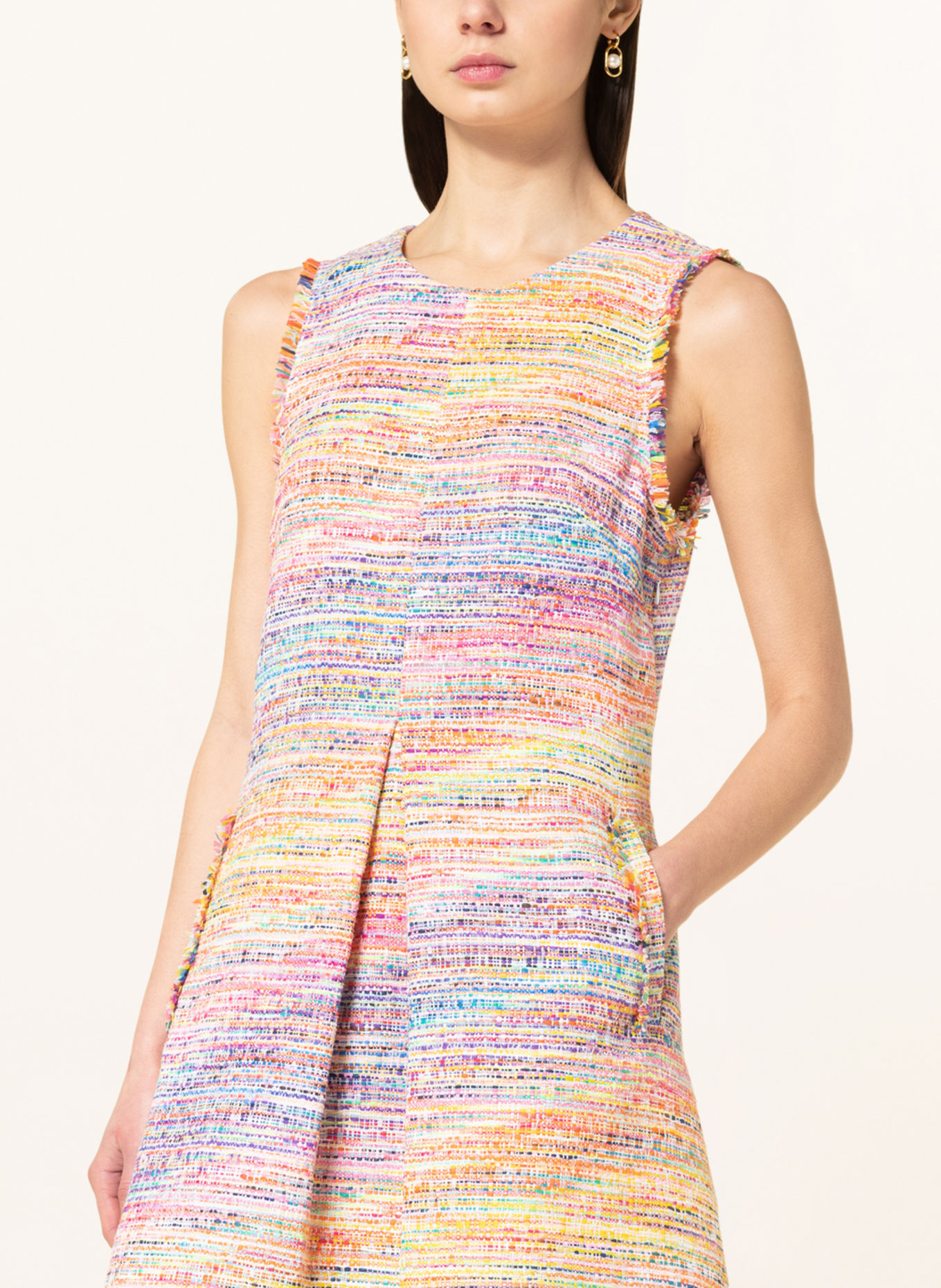 RIANI Tweed dress, Color: YELLOW/ ORANGE/ PURPLE (Image 4)