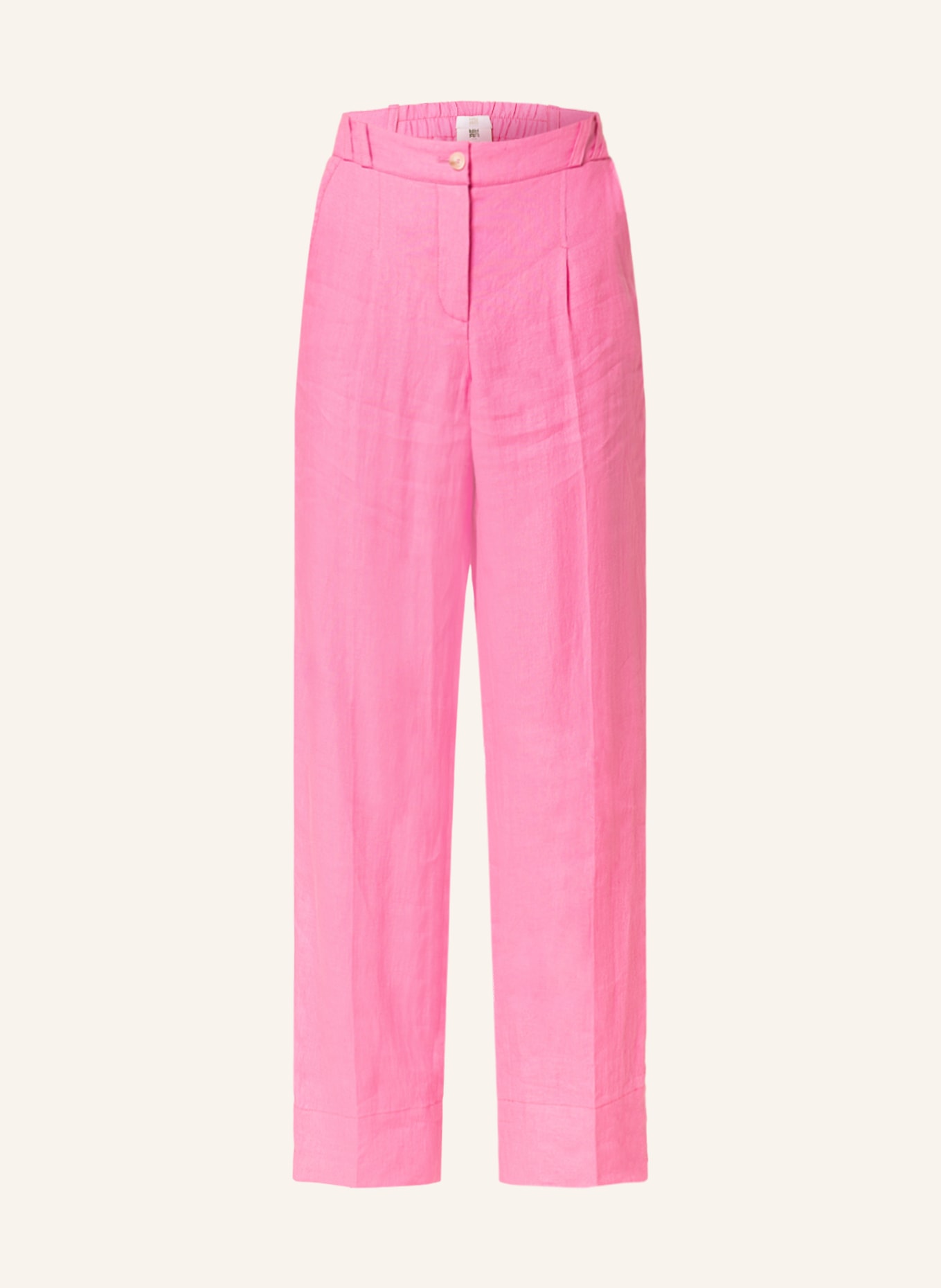 RIANI Wide leg trousers made of linen, Color: PINK (Image 1)
