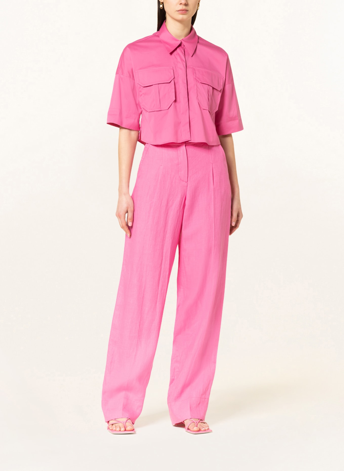 RIANI Cropped shirt blouse , Color: PINK (Image 2)