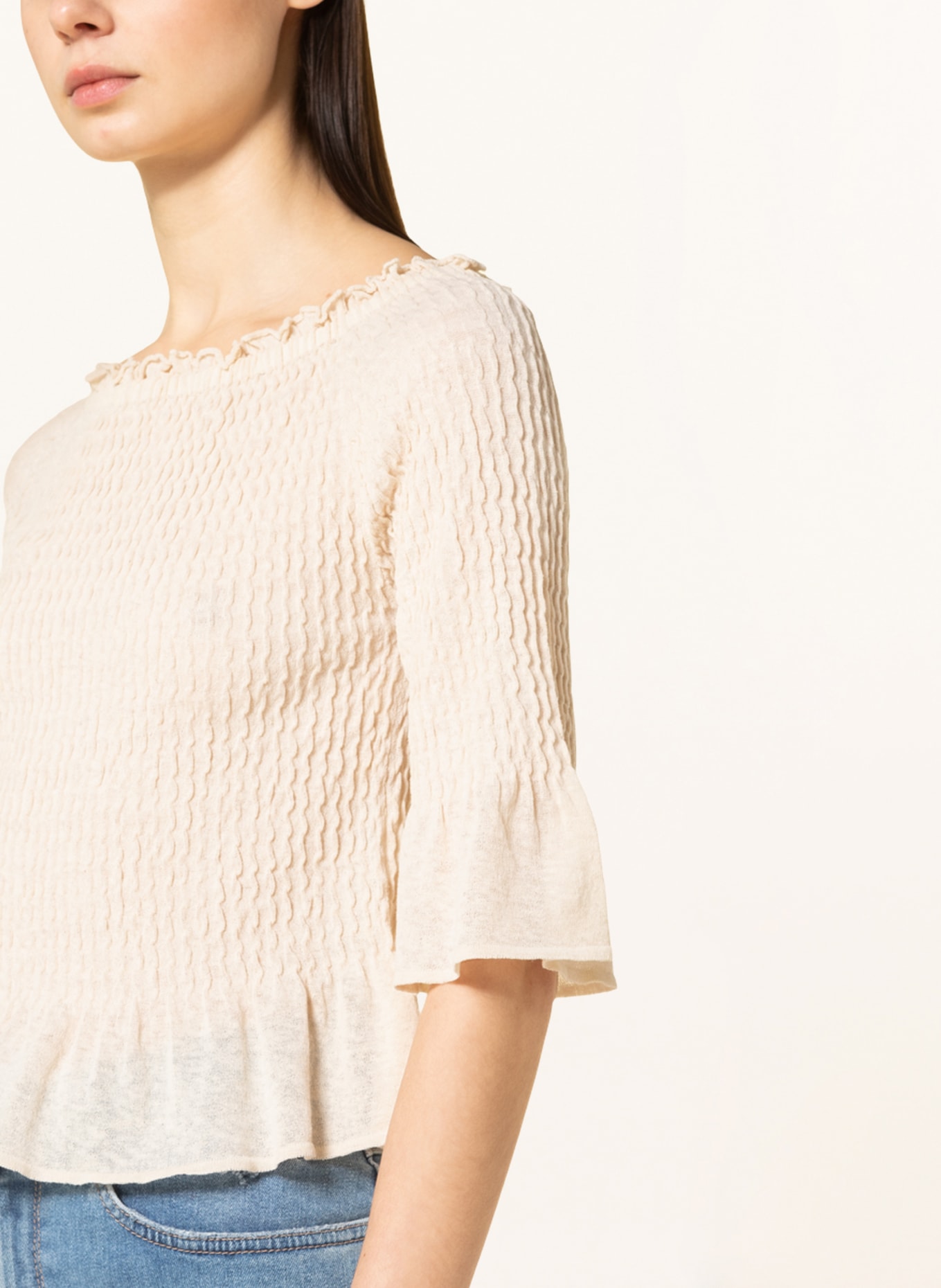 RIANI Sweater with 3/4 sleeves, Color: BEIGE (Image 4)