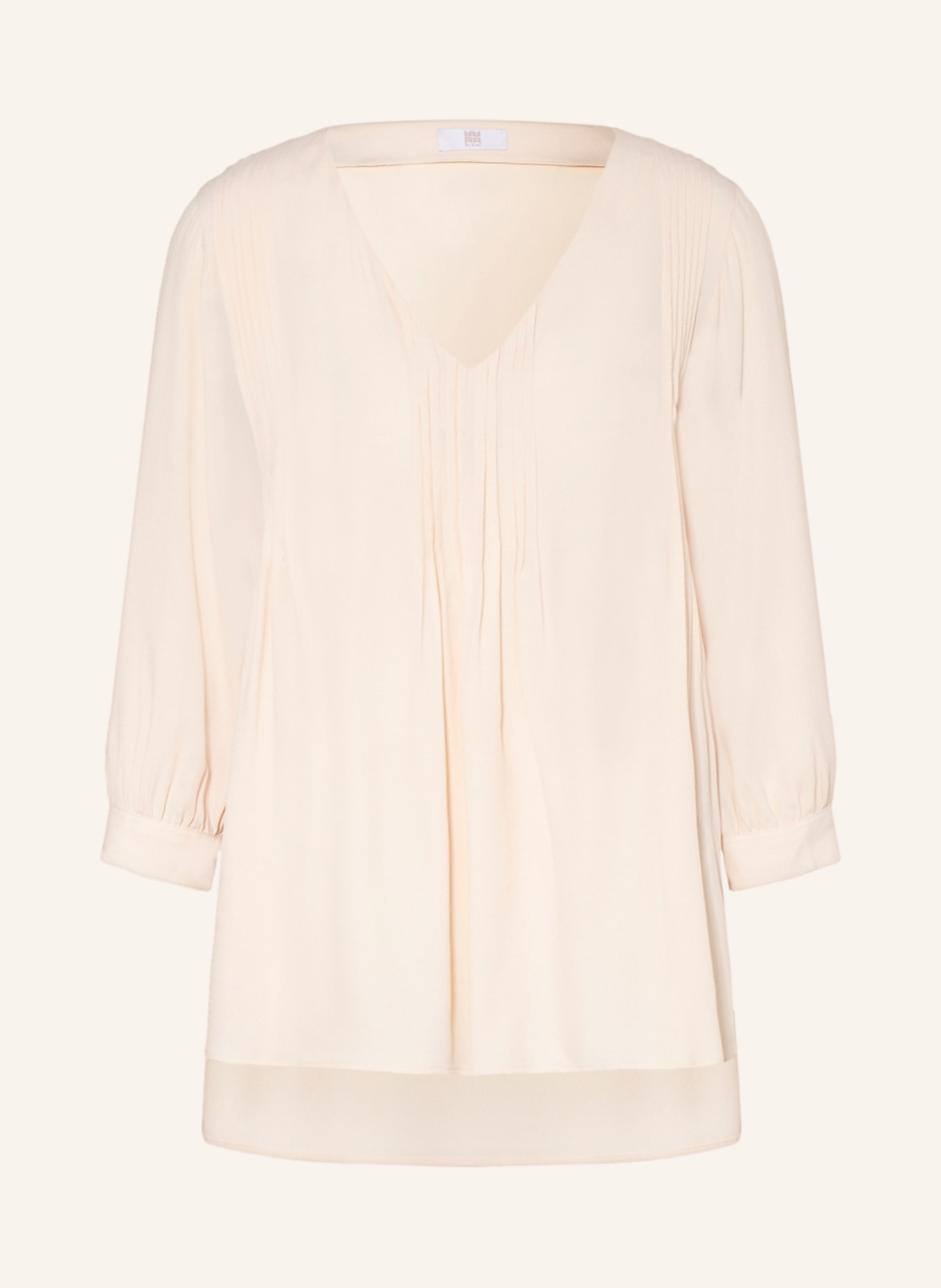 RIANI Shirt blouse with silk and 3/4 sleeves , Color: BEIGE (Image 1)