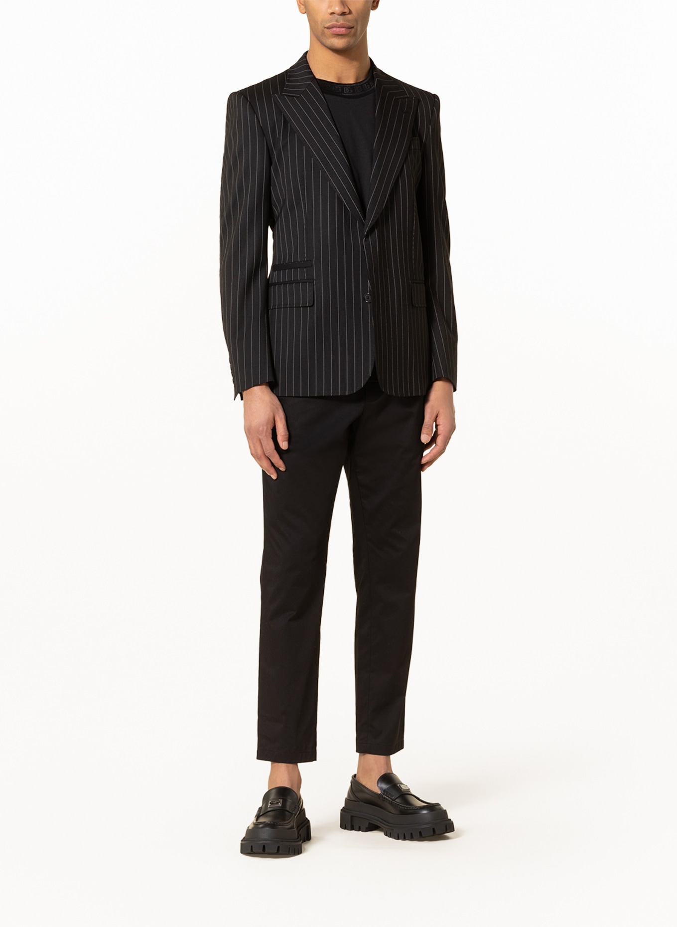 DOLCE & GABBANA Tailored jacket slim fit, Color: BLACK/ WHITE (Image 2)