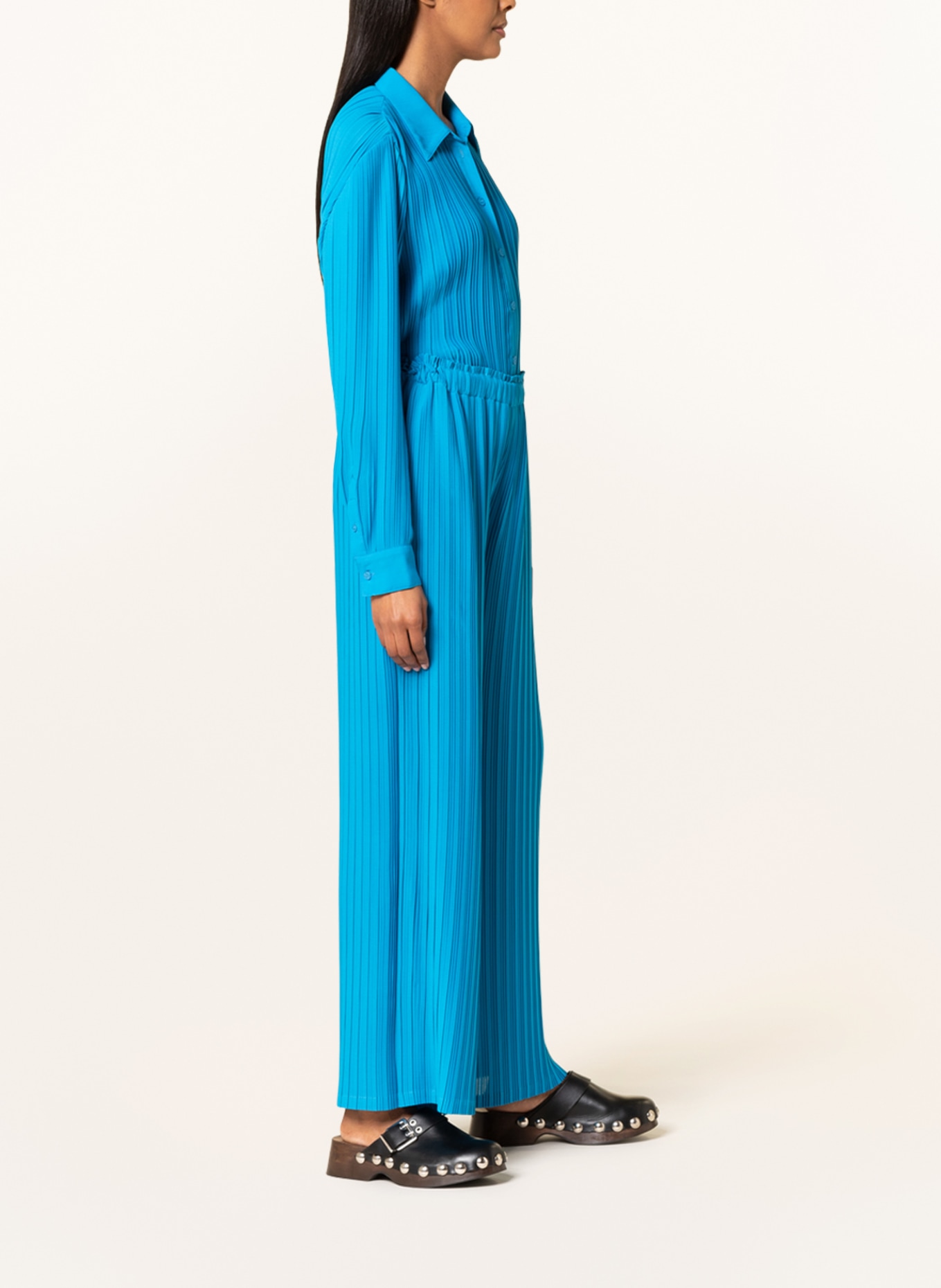 RIANI Plisované kalhoty, Barva: MODRÁ (Obrázek 4)