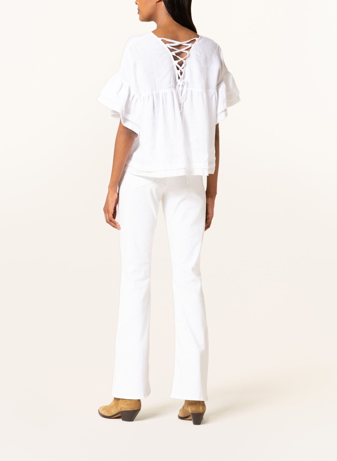 RIANI Shirt blouse made of linen, Color: WHITE (Image 3)