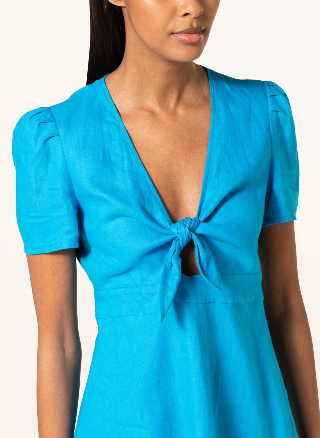 RIANI Linen dress with cut-out, Color: BLUE (Image 4)